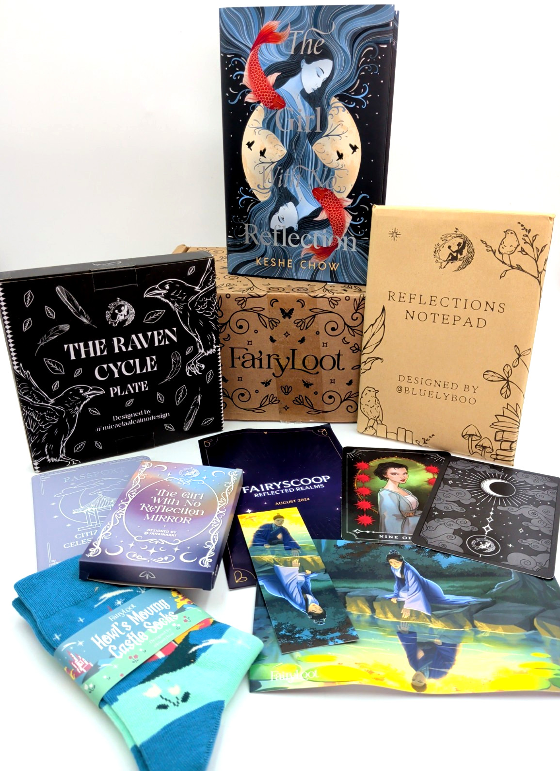 Fairyloot FULL BOX-The Girl With No Reflection-Keshe Chow-Sprayed Edges - NIB