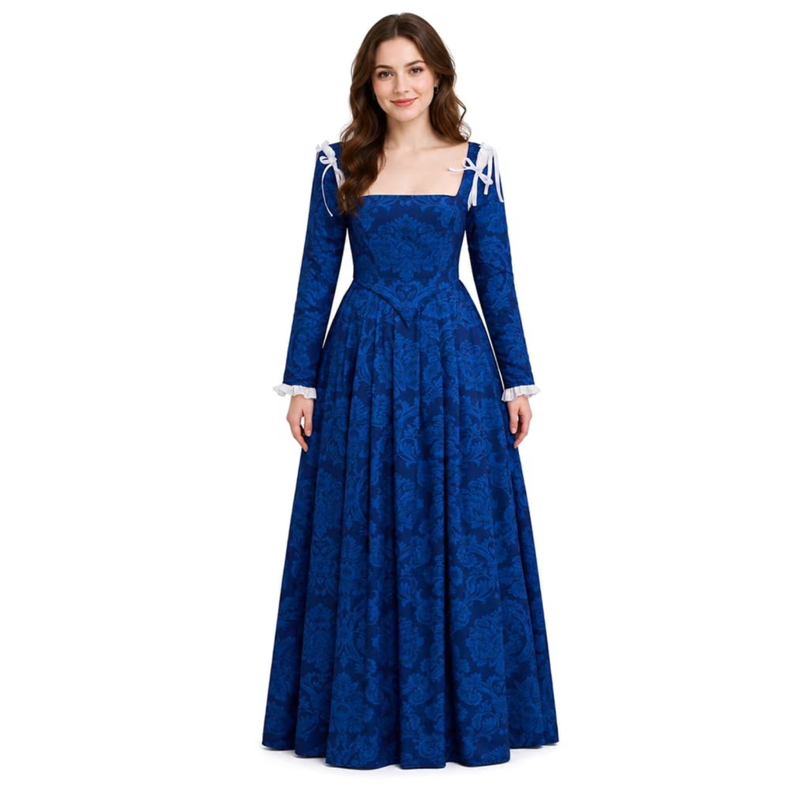 Women Anne Boleyn Inspired Tudor Renaissance Dress Lace Up Queen Gown
