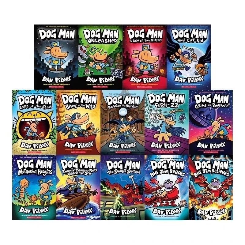 13 books Dog Man Books Series Set 1-13 by Dav Pilkey HARDCOVER New
