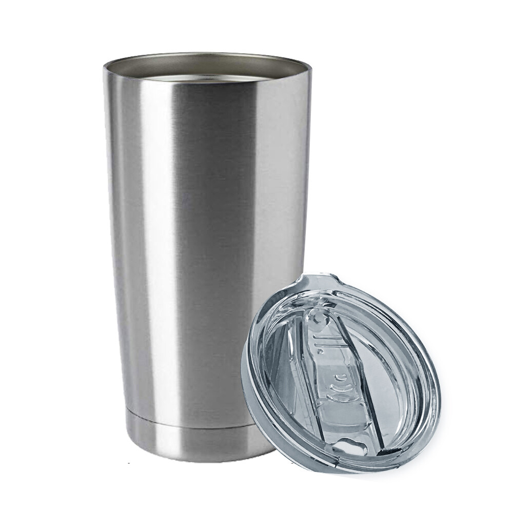 4 Pack 20oz Stainless Steel Tumbler Slider Lid Double Wall Vacuum Insulated  