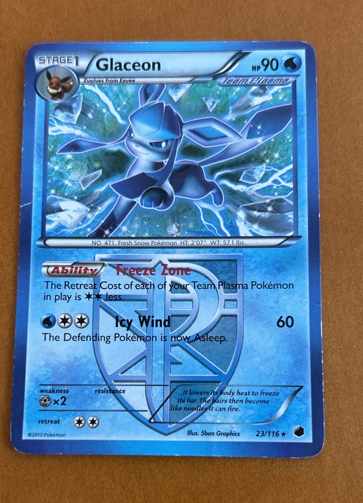 Glaceon (Team Plasma) 23/116 Plasma Freeze Regular Glaceon (Team Plasma) 23/116 Plasma Freeze Regular