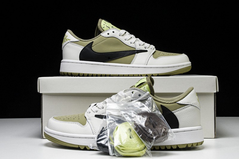 Jo*dan 1 Retro Low Golf Travis Scott Neutral Olive FZ3124-200 Men's shoes Size