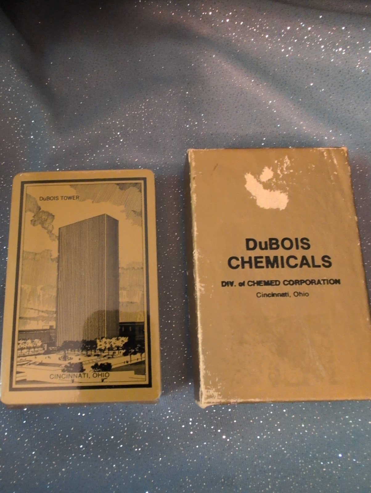 Vintage DuBois Chemicals Playing Cards Cincinnati OH Gold Box