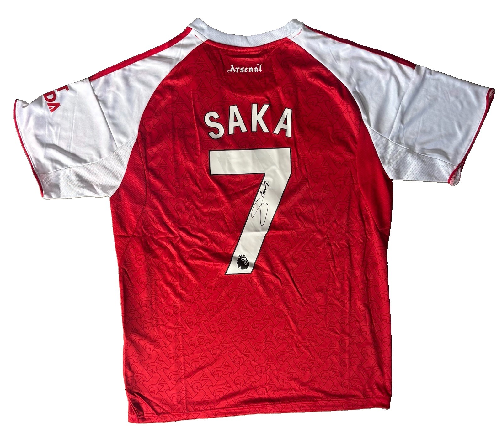 BUKAYO SAKA Hand signed Arsenal 25/26 Home Shirt PL WINNER RARE Proof/COA BUKAYO SAKA Hand signed Arsenal 25/26 Home Shirt PL WINNER RARE Proof/COA