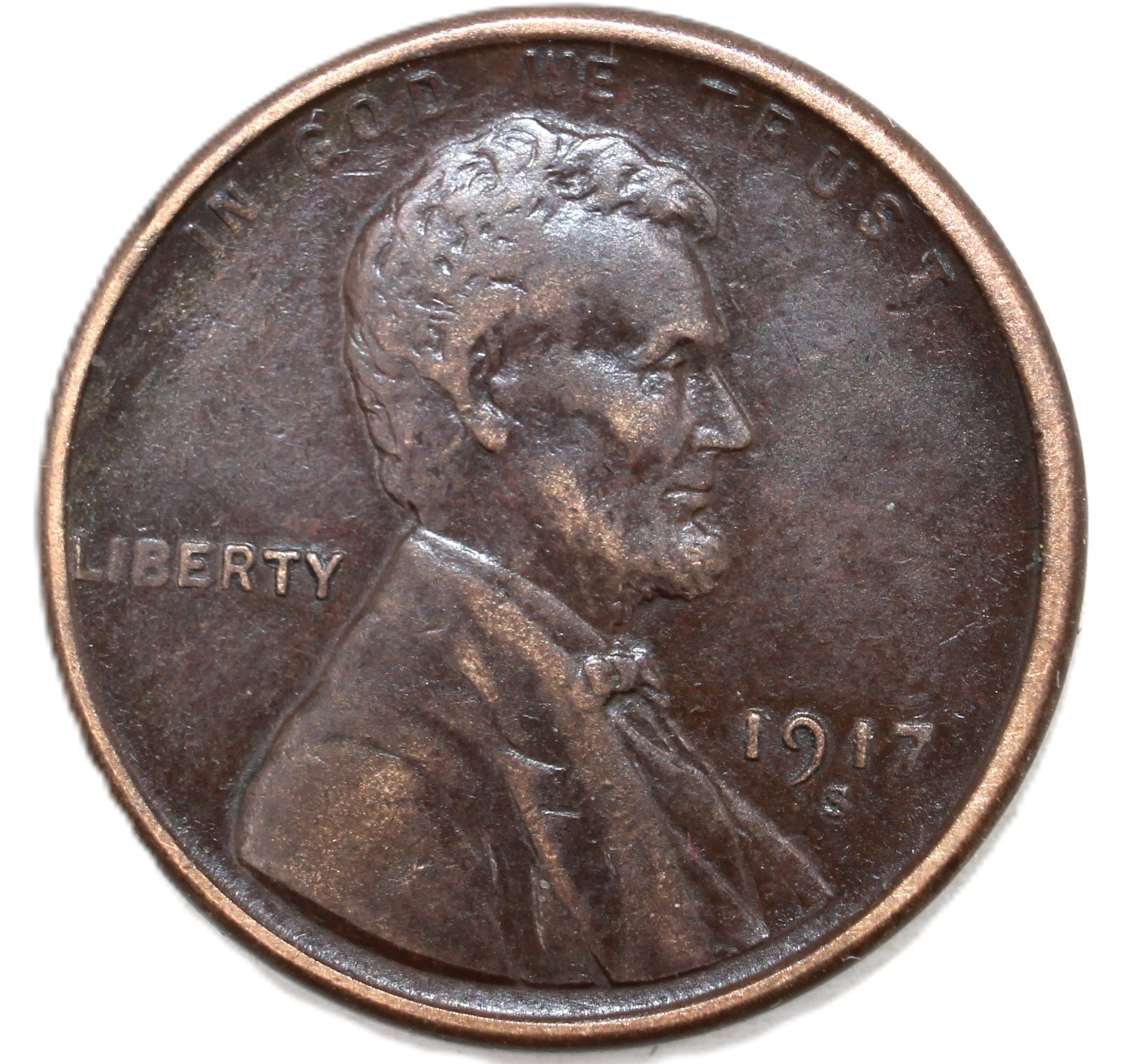 1917-S 1C BN Lincoln Cent-Choice AU-SMH-639