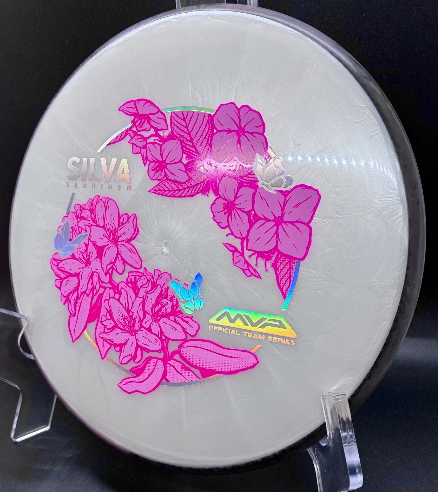 MVP Axiom Plasma Soft Proxy - Black/Pink Rim Gem - Silva Special Team Disc Golf