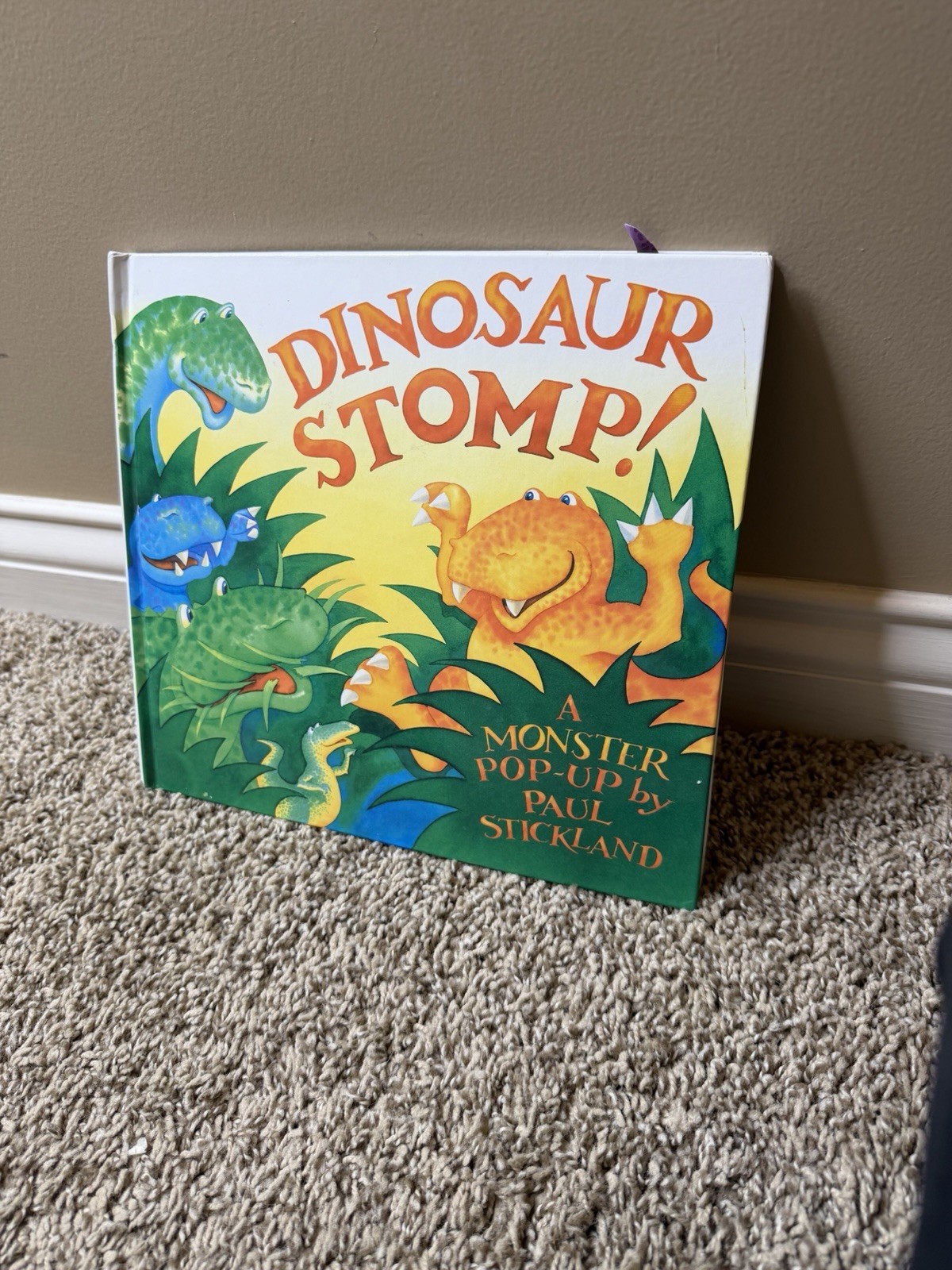 RARE- Dinosaur Stomp Pop Up Book by  Stickland, Paul 1st Ed