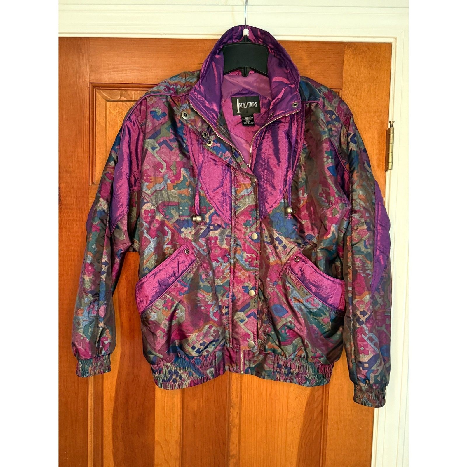 Indication Vintage 90s Iridescent Purple Windbreaker Jacket Women\'s Size S