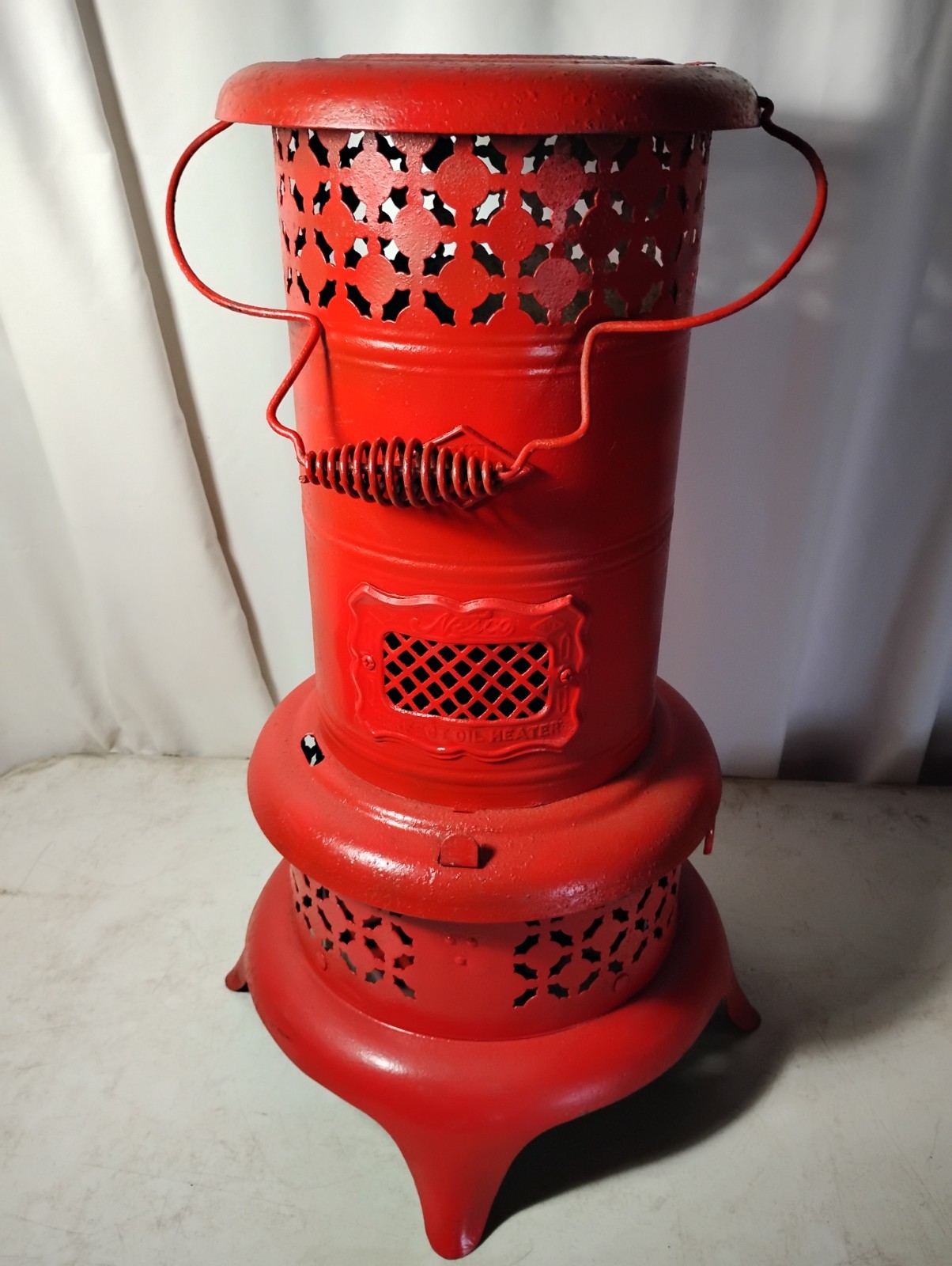 Antique Nesco Kerosene Parlor Heater Smokeless Oil Perfect Portable Stove Drum Antique Nesco Kerosene Parlor Heater Smokeless Oil Perfect Portable Stove Drum