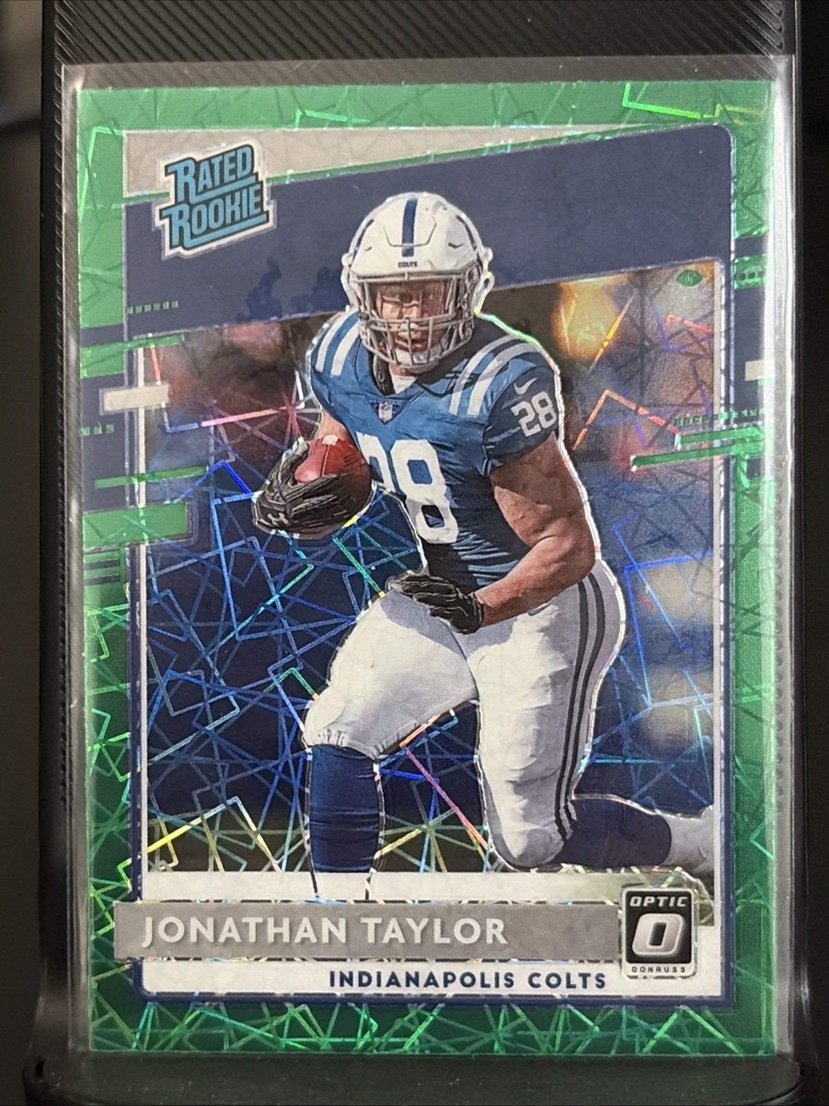 2020 Panini Donruss Optic - Rated Rookies Jonathan Taylor #167 Green Velocity...