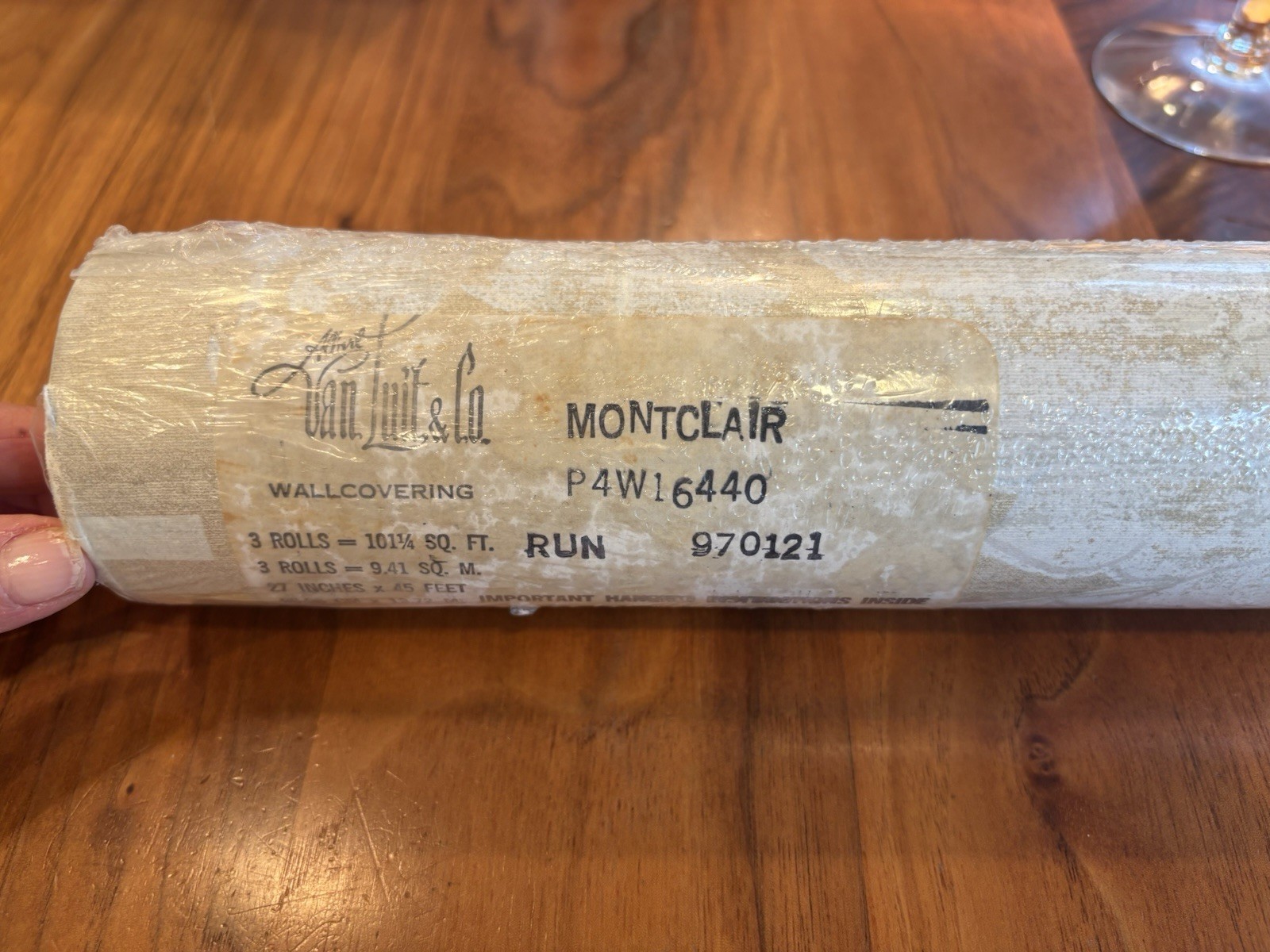 NOS 2 Vtg Albert Van Luit Silk Wallpaper John Leigh Spath Triple Rolls 27”x 45’