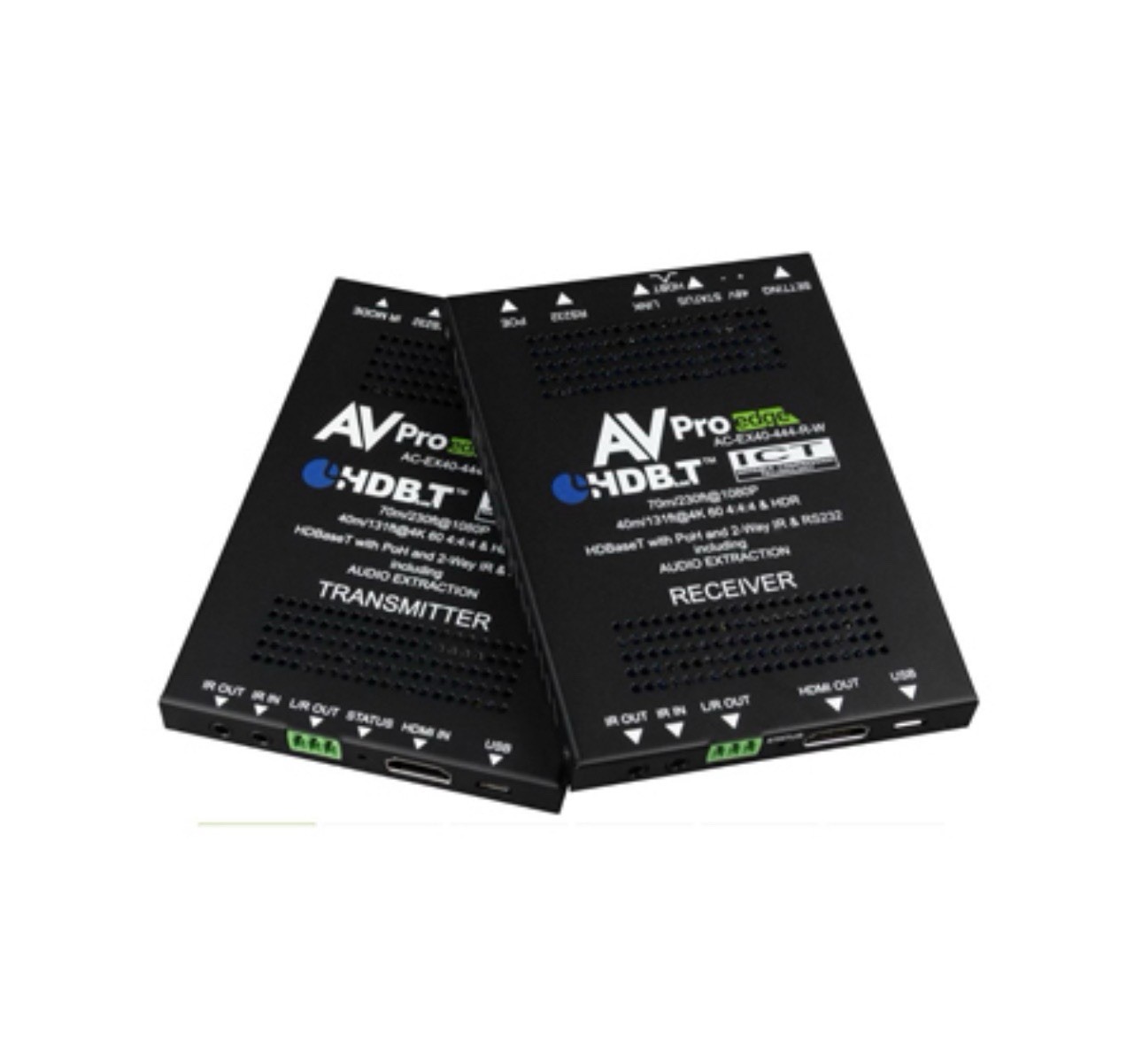 AVPro Edge AC-EX40-444-KIT 4K60 HDBaseT HDMI Extender Kit 40M New Open Box