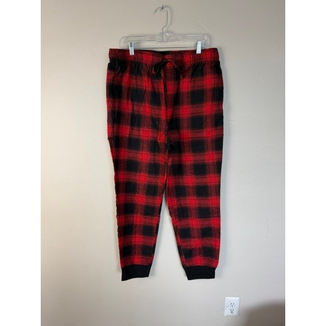 Kohls The Essential Flannel Pajama Pant Mens Large Red Black Buffalo Plaid New