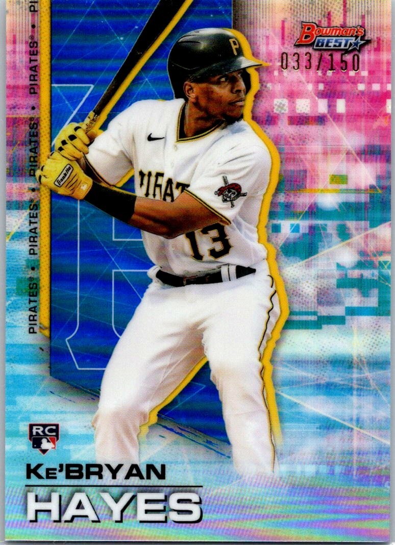 2021 Bowmans Best Ke\'Bryan Hayes 72 RC Blue Refractor 33/150 Pittsburgh Pirates