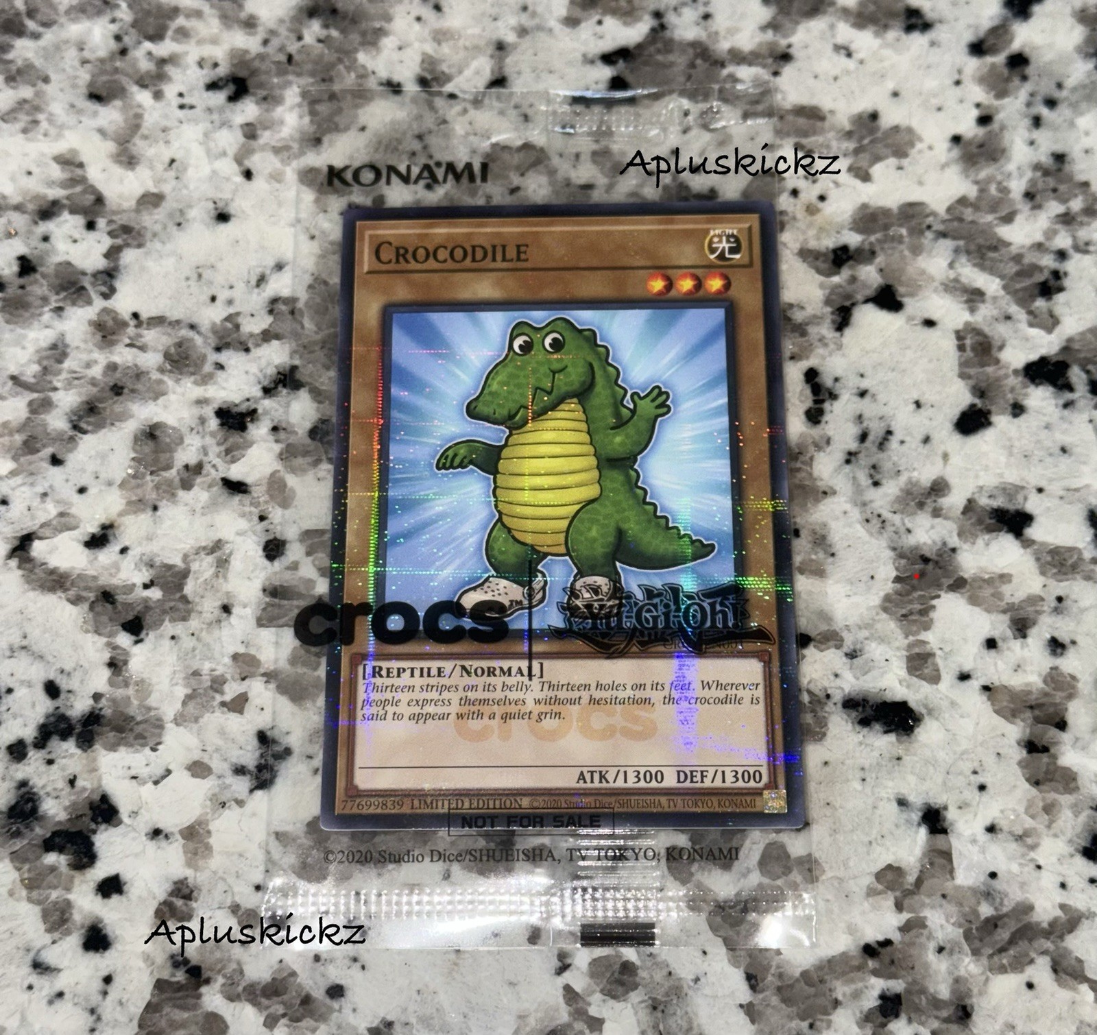 Konami Yu-Gi-Oh TCG Crocs Crocodile CRD-EN001 Promo Monster Card English Sealed