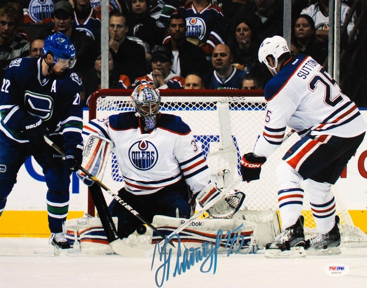 Nikolai Khabibulin Signed 11x14 Edmonton Oilers Photo PSA/DNA