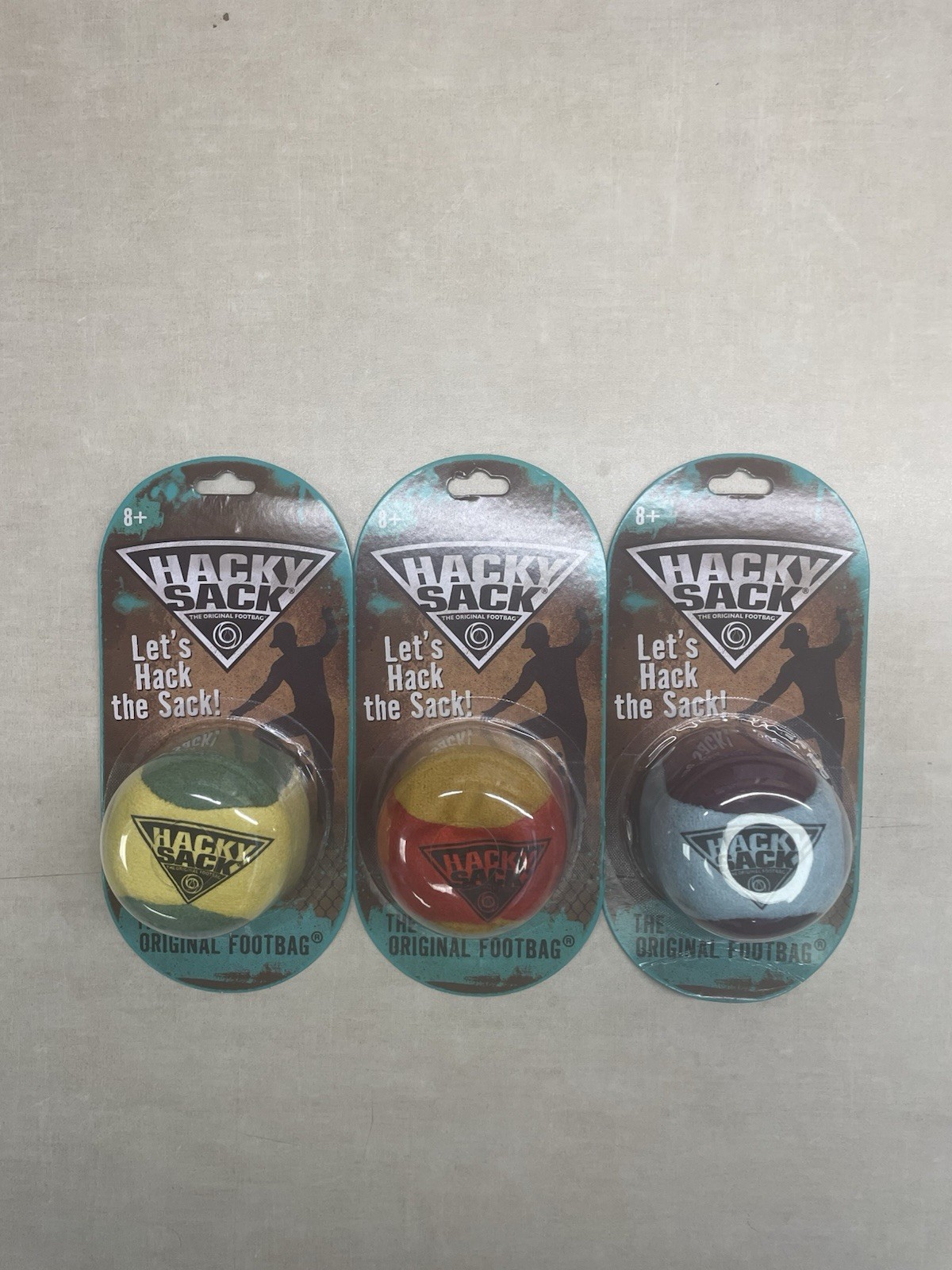 3X Hacky Sack The Original Footbag Wham-O Striker AUTHENTIC NEW Set of 3 COLORS