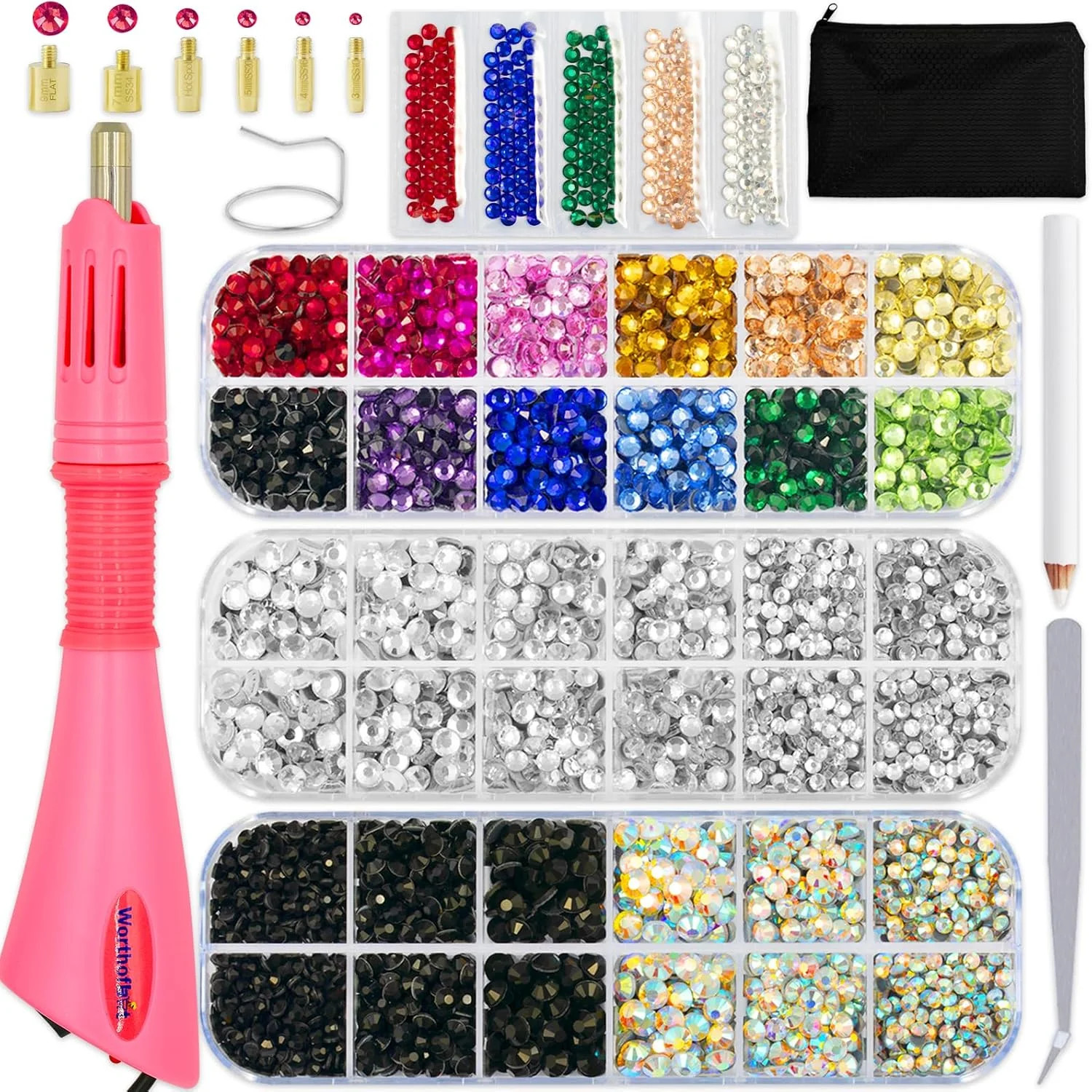 Creative Bedazzling Kit with Applicator Tool – 5200 Rhinestones for DIY Makers Creative Bedazzling Kit with Applicator Tool – 5200 Rhinestones for DIY Makers