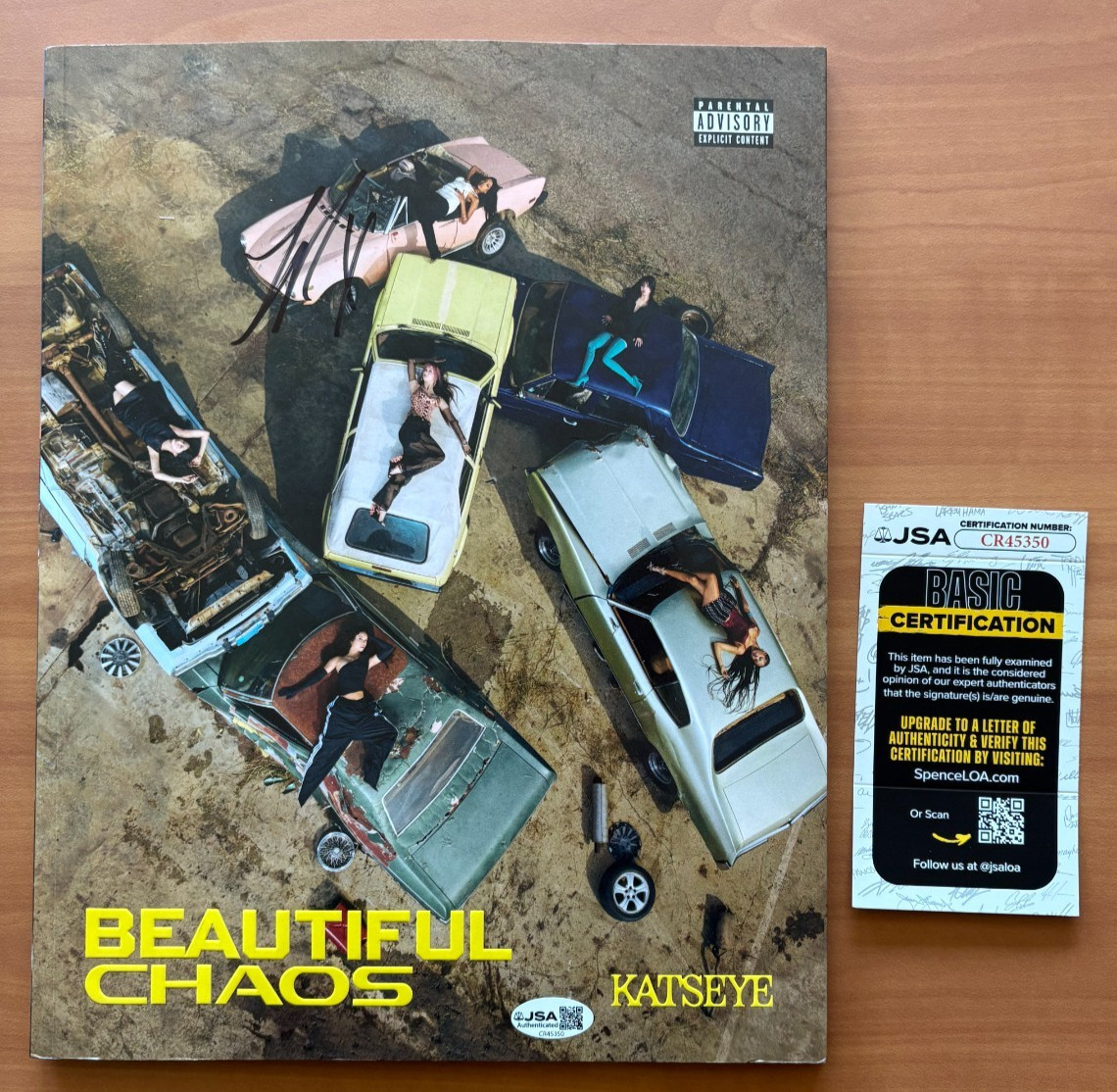 KATSEYE Beautiful Chaos CD Signed Autographed by Lara Raj JSA COA KATSEYE Beautiful Chaos CD Signed Autographed by Lara Raj JSA COA