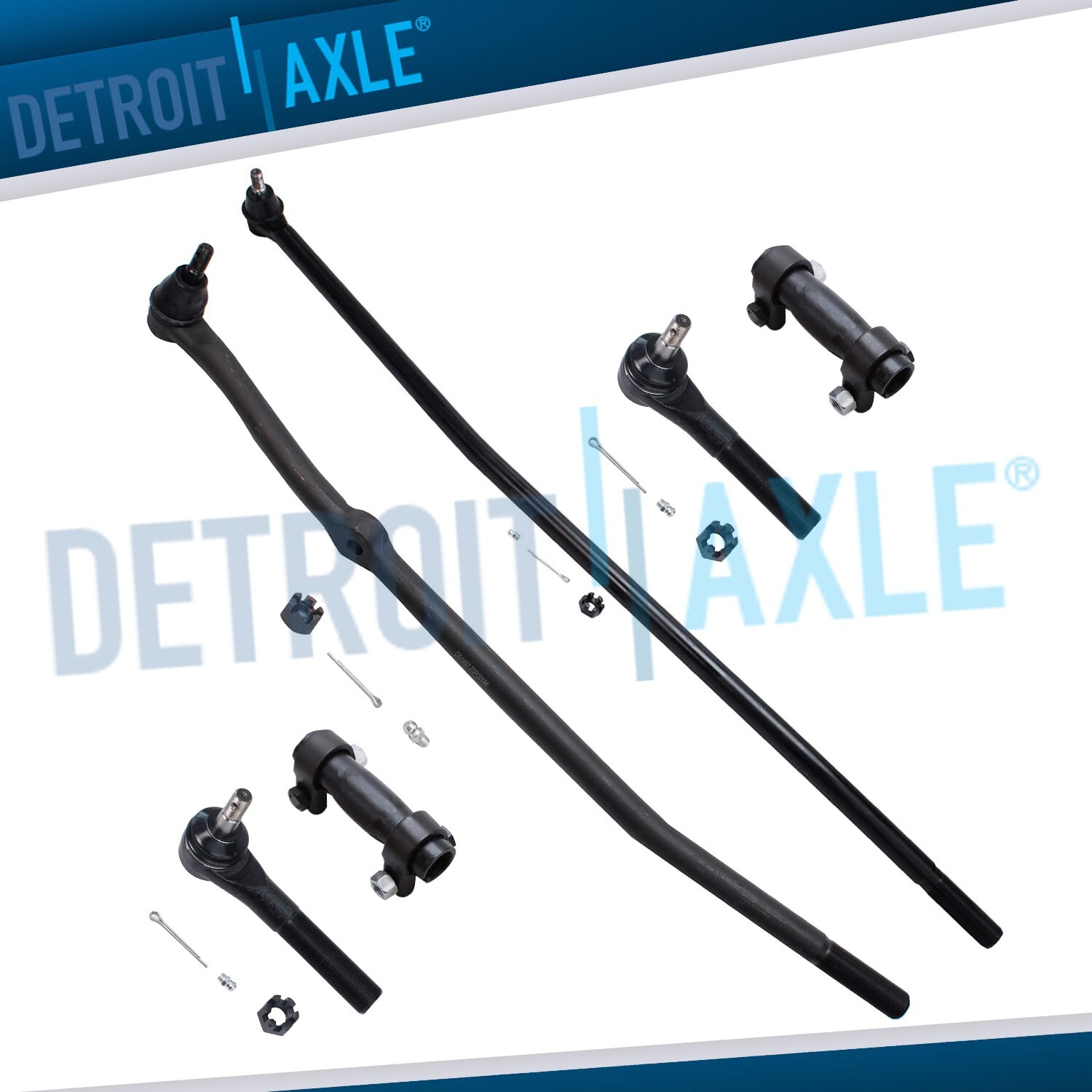 6pc Front Suspension Tie Rod Drag Link kit for 1998 1999 Dodge Ram 1500 2500 4WD