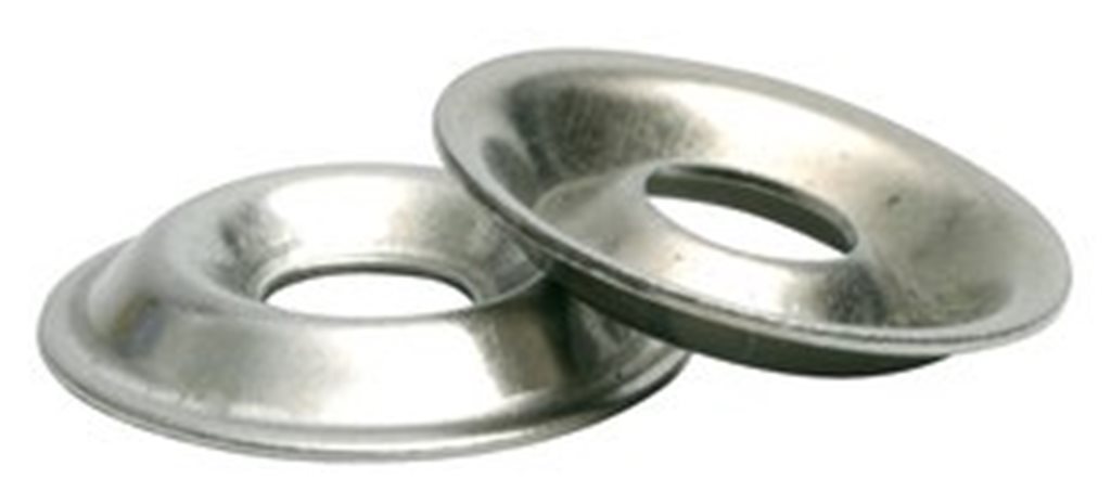 Stainless Steel Flange Cup Finishing Washer # 10, Qty -100 Stainless Steel Flange Cup Finishing Washer # 10, Qty -100