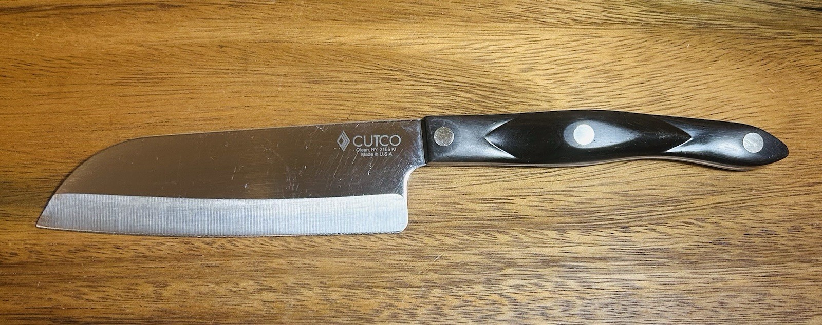 Cutco 2166 KI Petite Santoku 5” Knife Classic Brown Handle USA