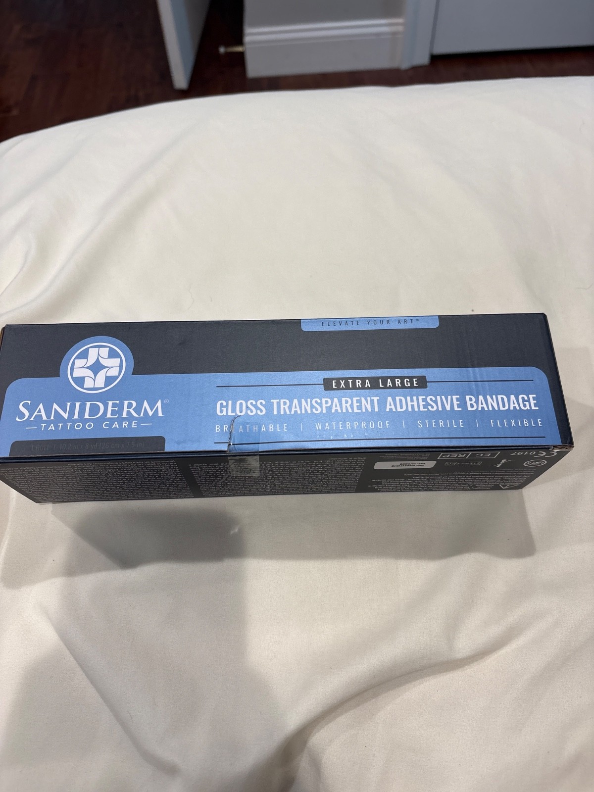 Saniderm Transparent Adhesive for tattoos.
