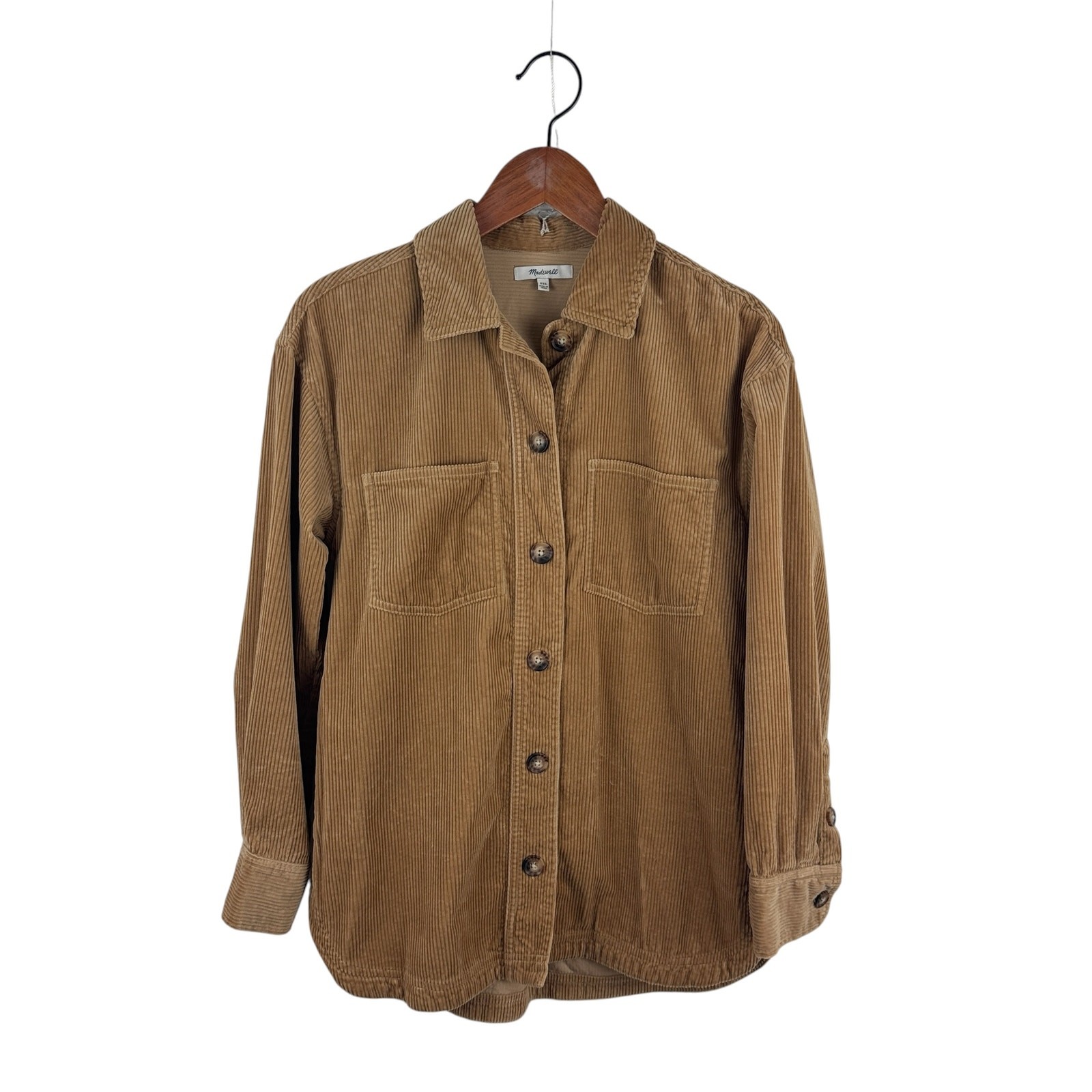 Madewell Oversized Corduroy Kentwood Shirt Jacket XXS Tan Cotton