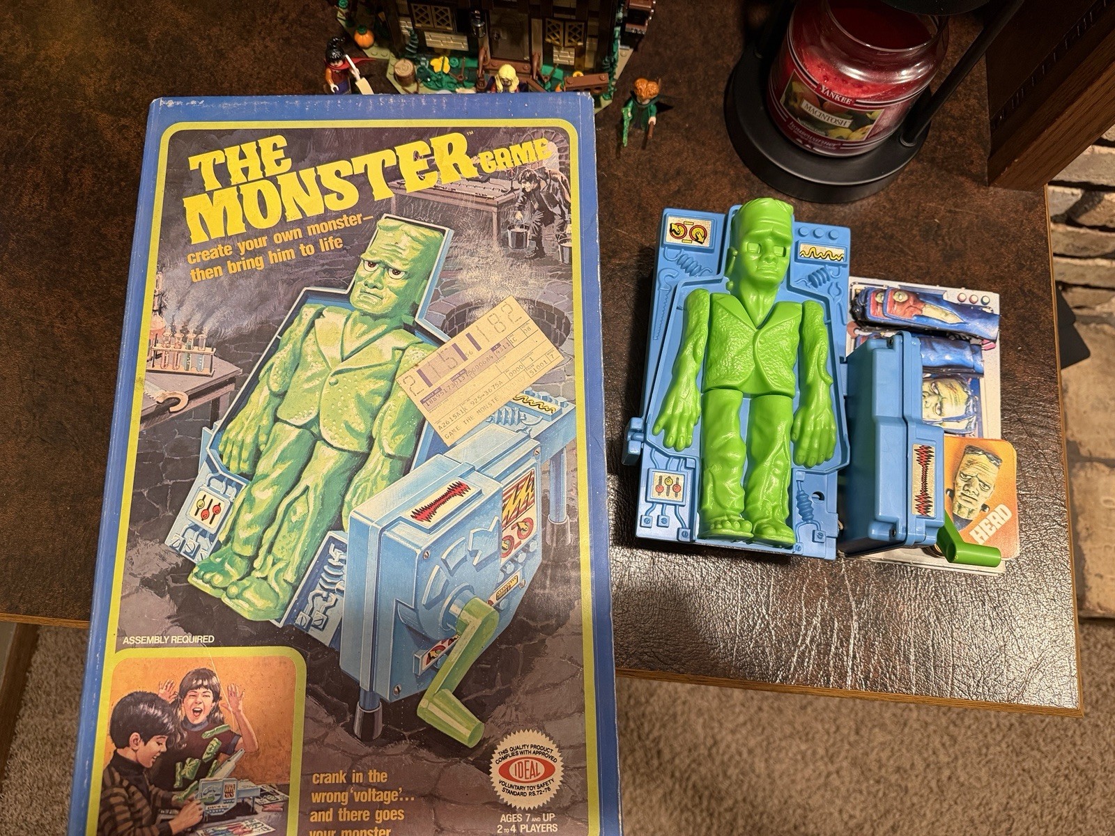 Vintage Ideal Toys The Monster Game Frankenstein In Box 1977 Near Complete