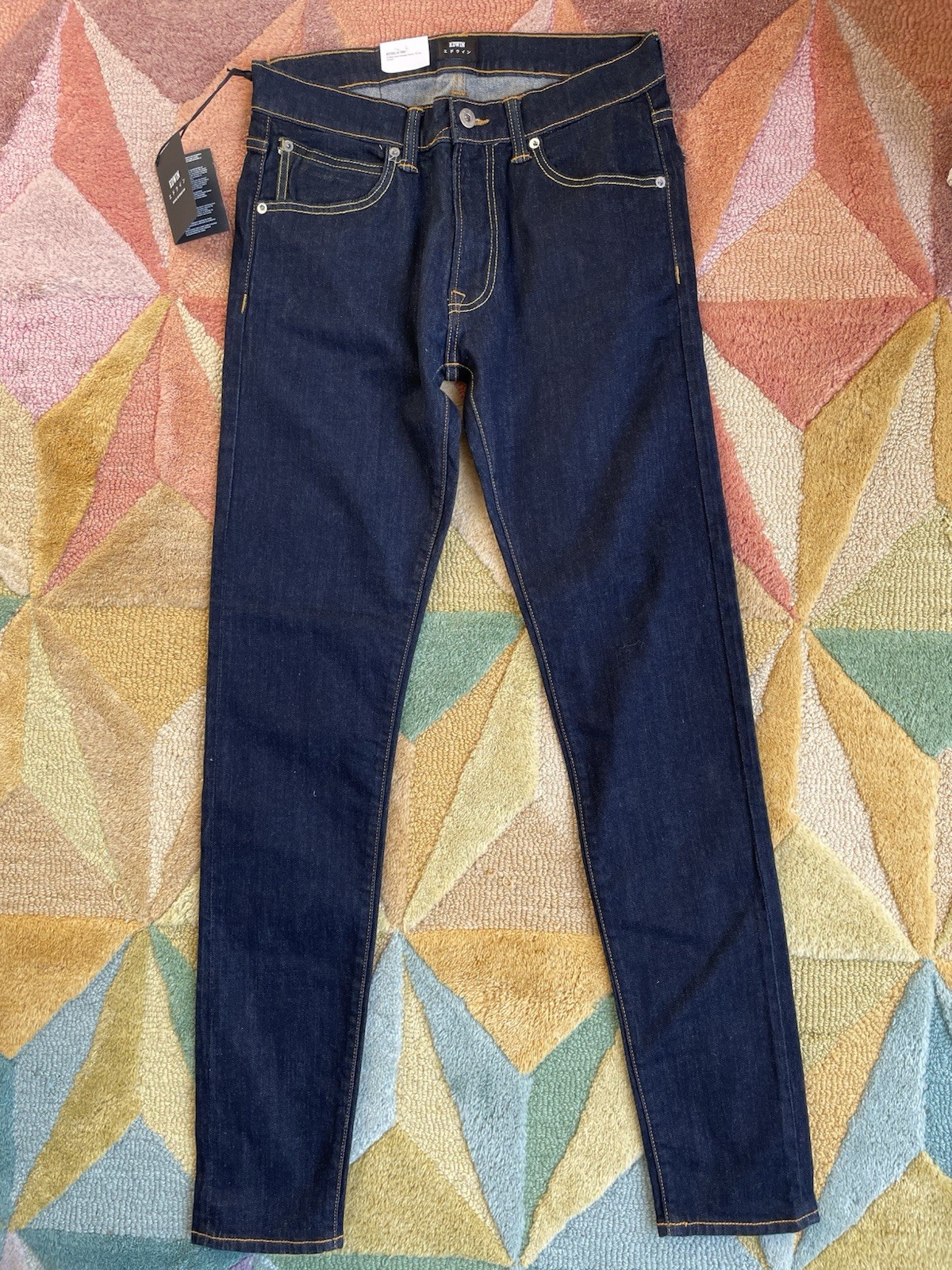 Edwin ED-85 Slim Tapered Drop Crotch Selvedge Denim Jeans W30 L34 Indigo BNWT