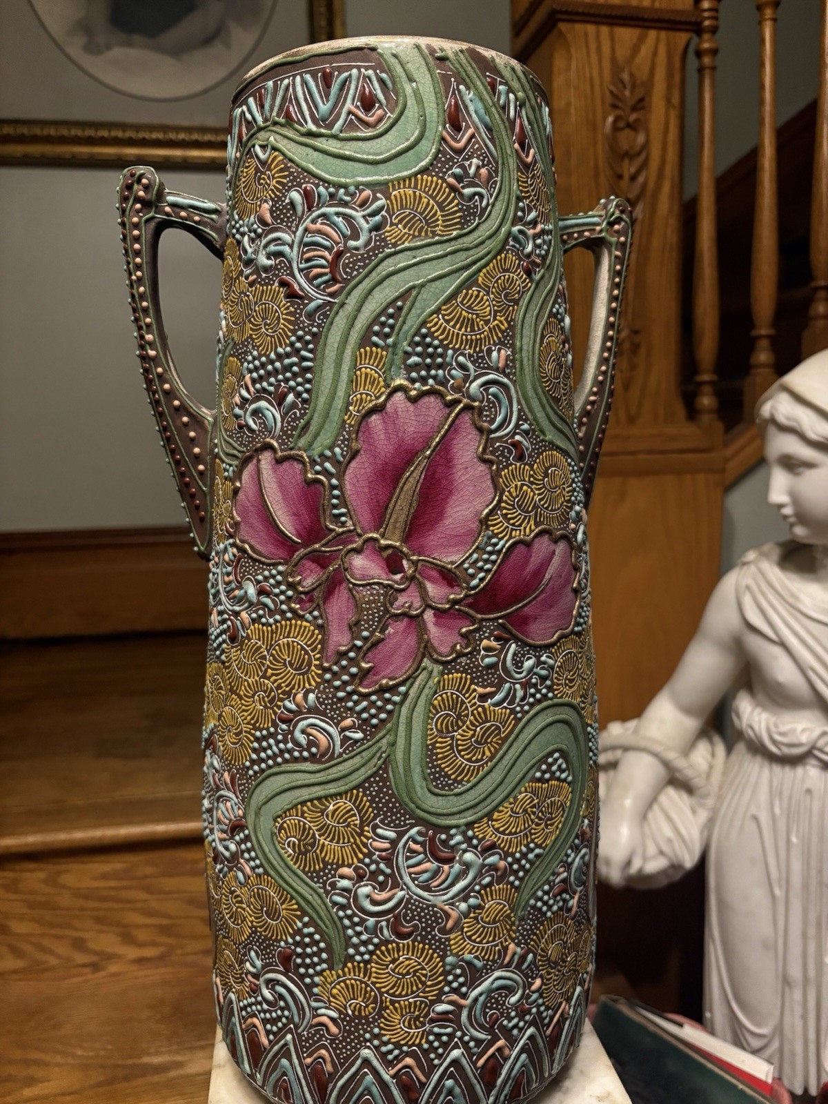 Magnificent Large Victorian Moriagari Nippon Vase Ca 1890 Old Japan Japanese 18