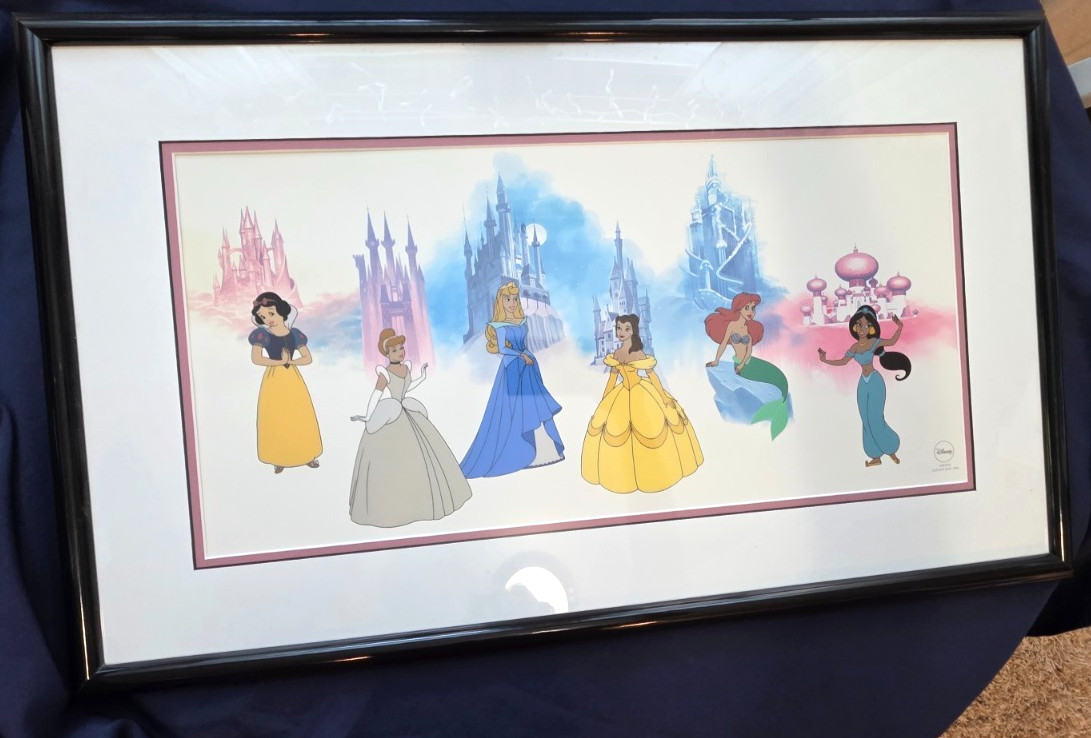 RARE Vintage 1998 Disney's Parade Of Princesses Sericel Picture Frame Lainzberg RARE Vintage 1998 Disney's Parade Of Princesses Sericel Picture Frame Lainzberg