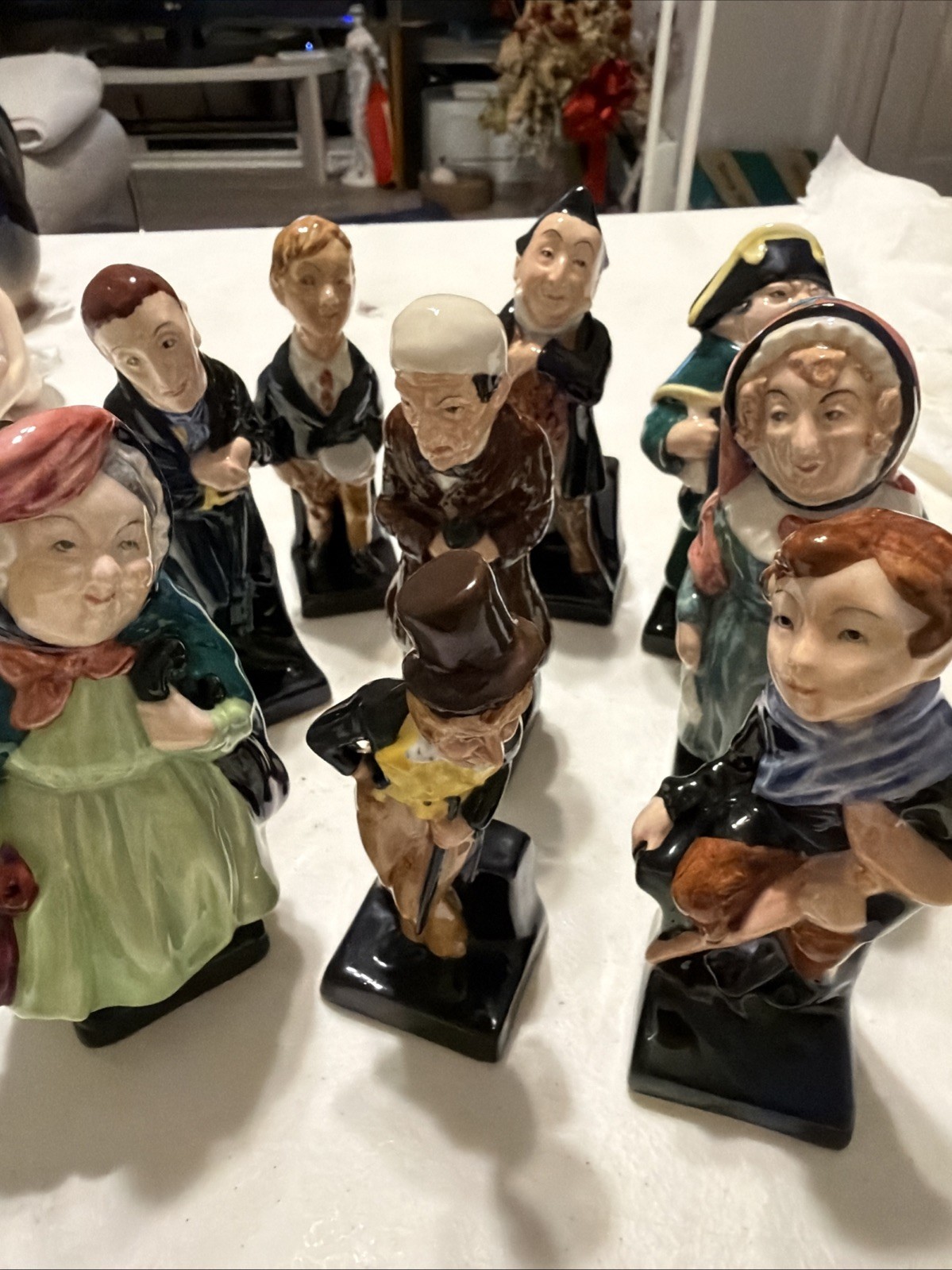Collection of 10 Vintage Royal Doulton Dickens Porcelain Character Figures Set