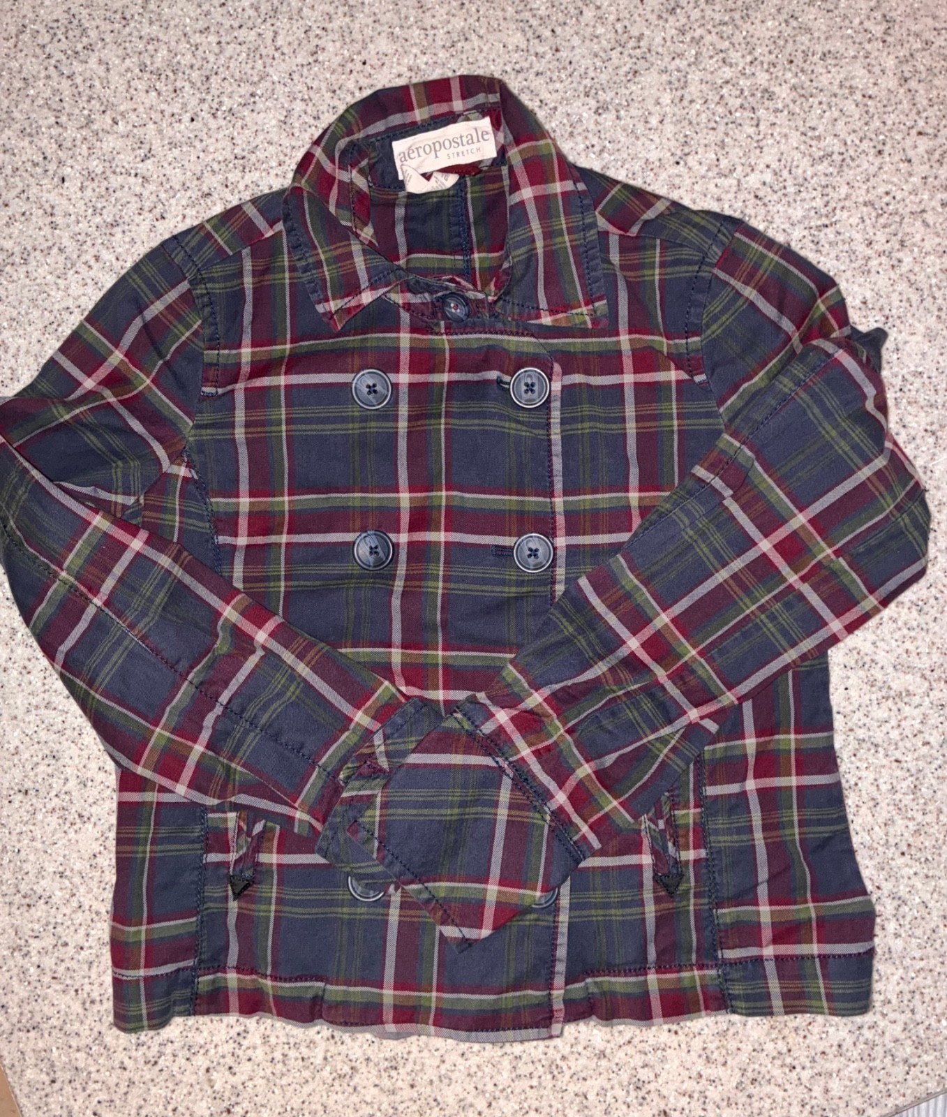 Y2K Aeropostale Double-Breasted Plaid Jacket. XL Y2K Aeropostale Double-Breasted Plaid Jacket. XL