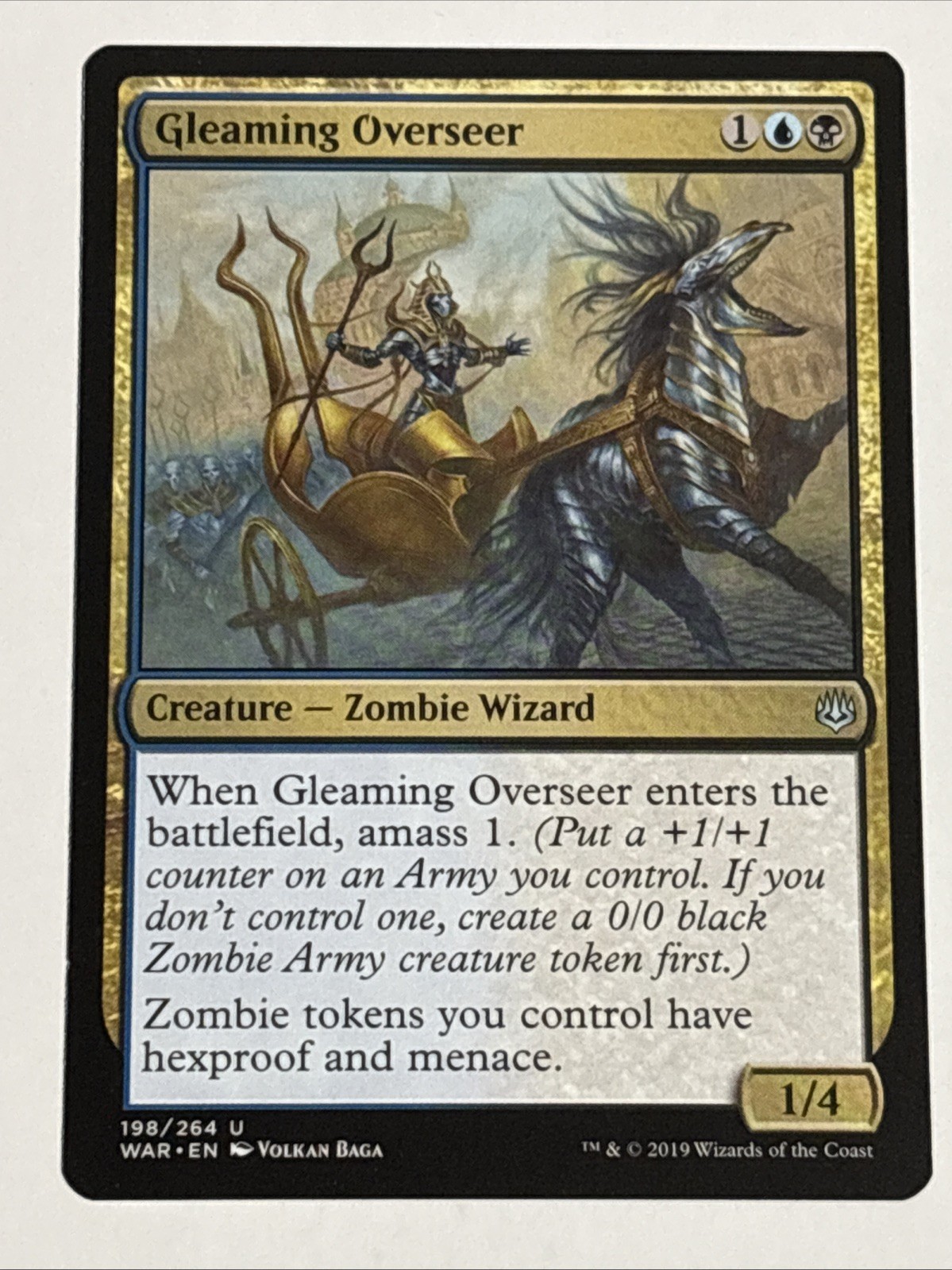 MTG War of the Spark Gleaming Overseer 198/264 NM