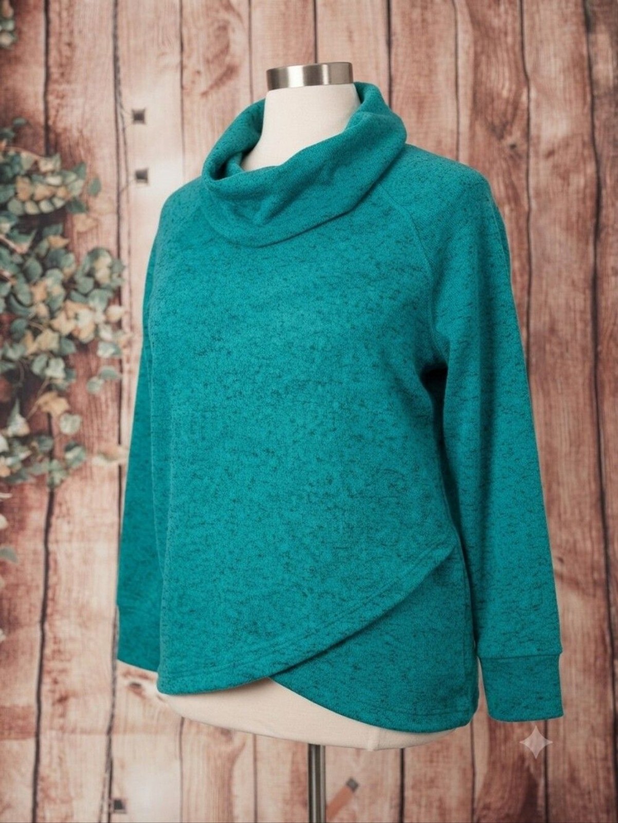 Ideology Womens Cowl Neck Fleece Pullover Sweater Size XXL