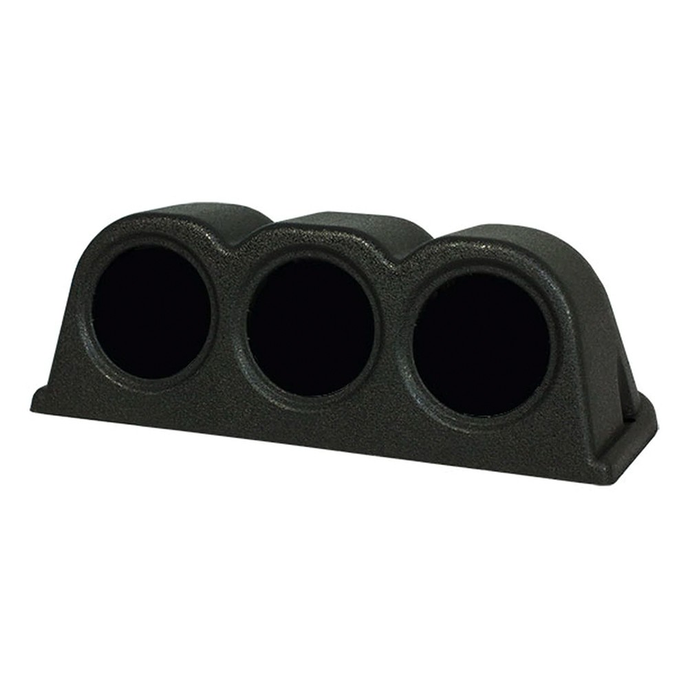 GlowShift Universal Black Triple Dash Gauge Pod Mount 2-1/16