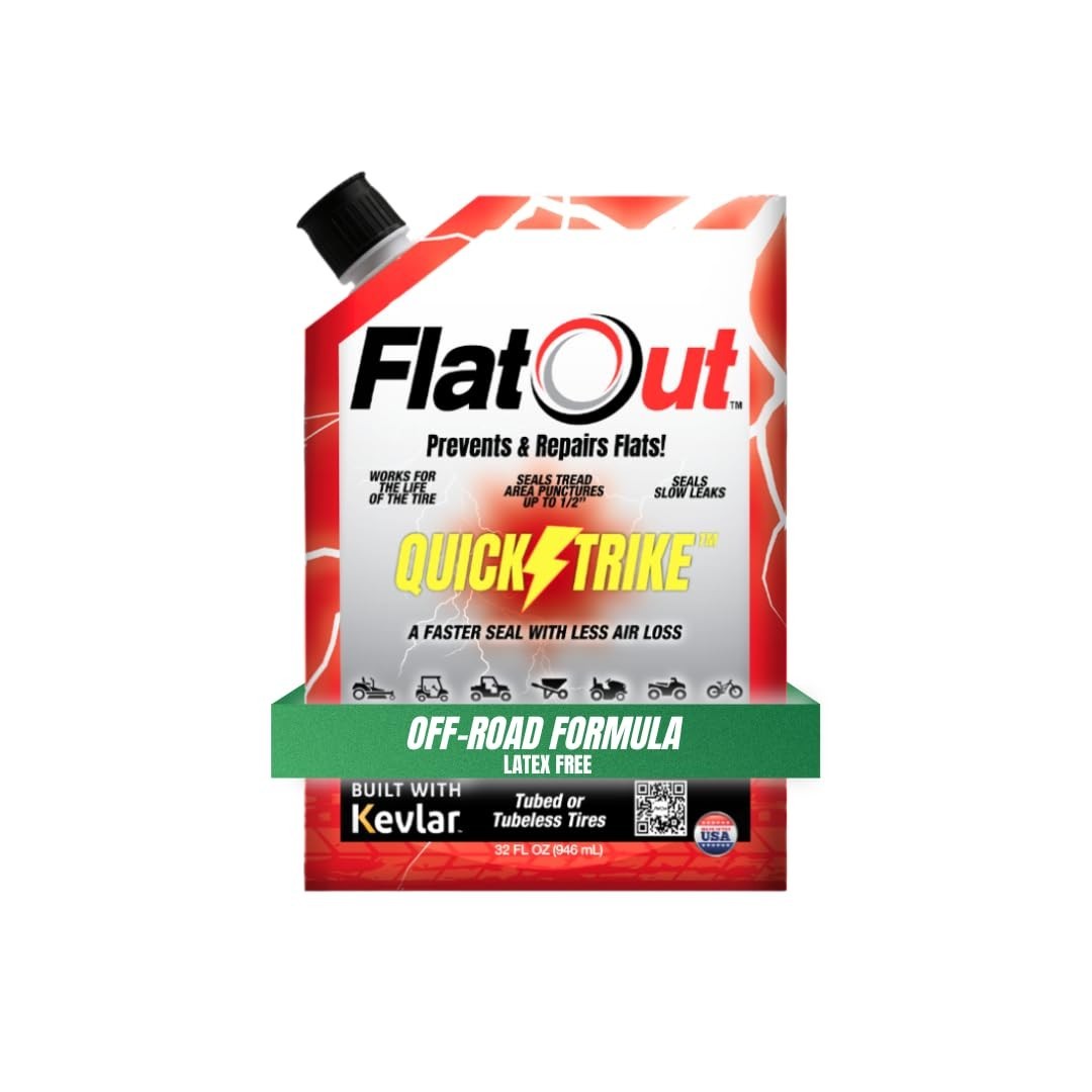 Flat Out QuickStrike Tire Sealant Off-Road Formula - Prevent clear