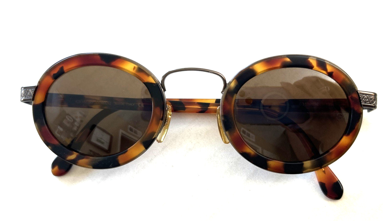 Vintage Giorgio Armani 631 892 Tortoise Sunglasses Eyeglasses Made in Italy