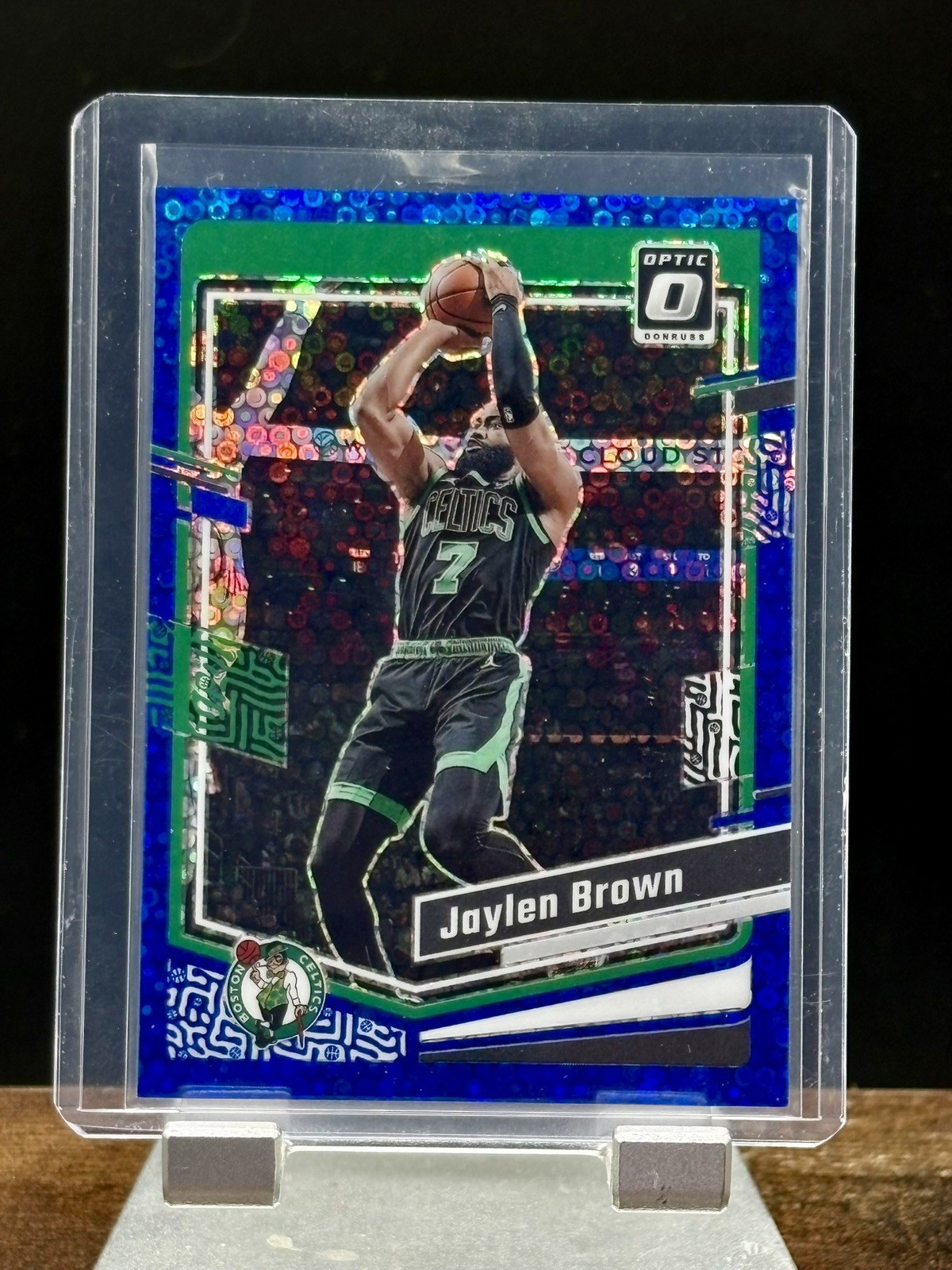 2023-2024 Donruss Optic Jaylen Brown Blue Disco Prizm /49 Boston Celtics