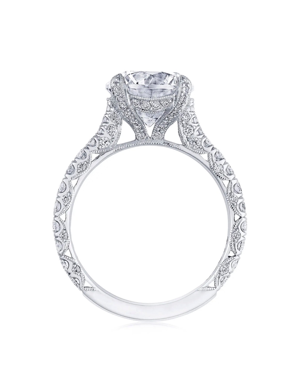Petite Crescent RoyalT collection by Tacori w/1.78 Natural Center Diamond Petite Crescent RoyalT collection by Tacori w/1.78 Natural Center Diamond