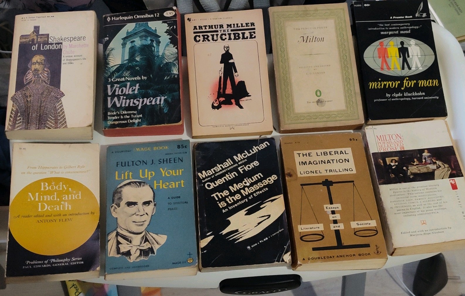 Lot of 10 Vintage Mid-Century Paperbacks - Bantam, Anchor, Image-McLuhan,Miller Lot of 10 Vintage Mid-Century Paperbacks - Bantam, Anchor, Image-McLuhan,Miller