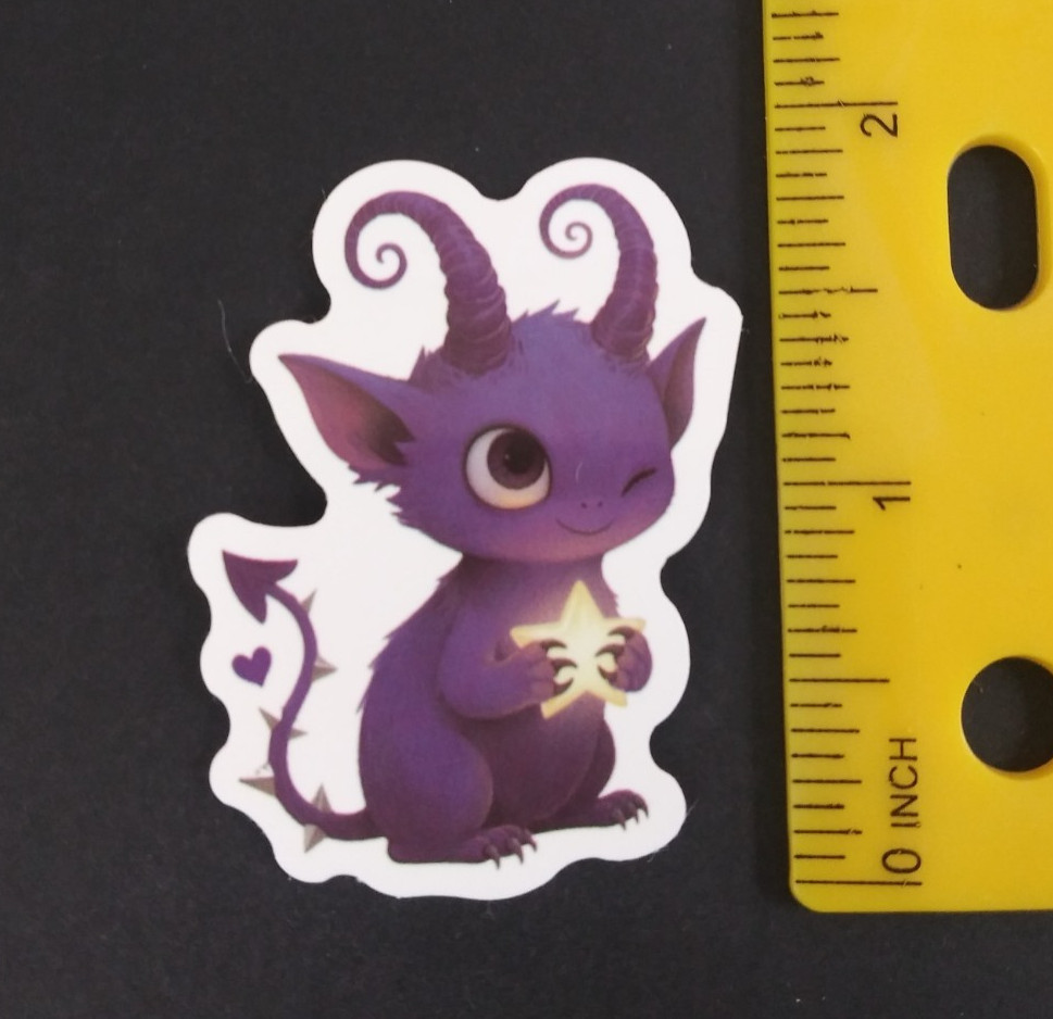 Baby Baphomet Holding A Star Sticker (A) Baby Baphomet Holding A Star Sticker (A)