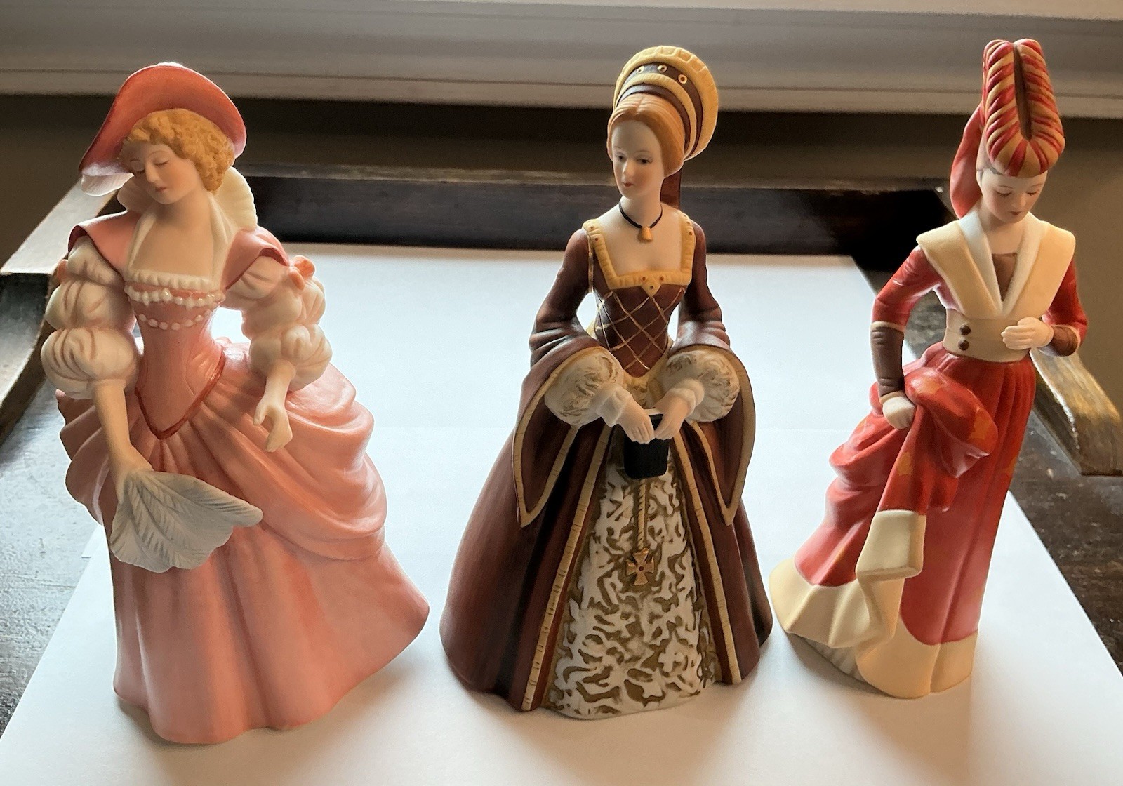 3 Lenox Porcelain Figurine From “ The Great Fashions Of History” Collections.