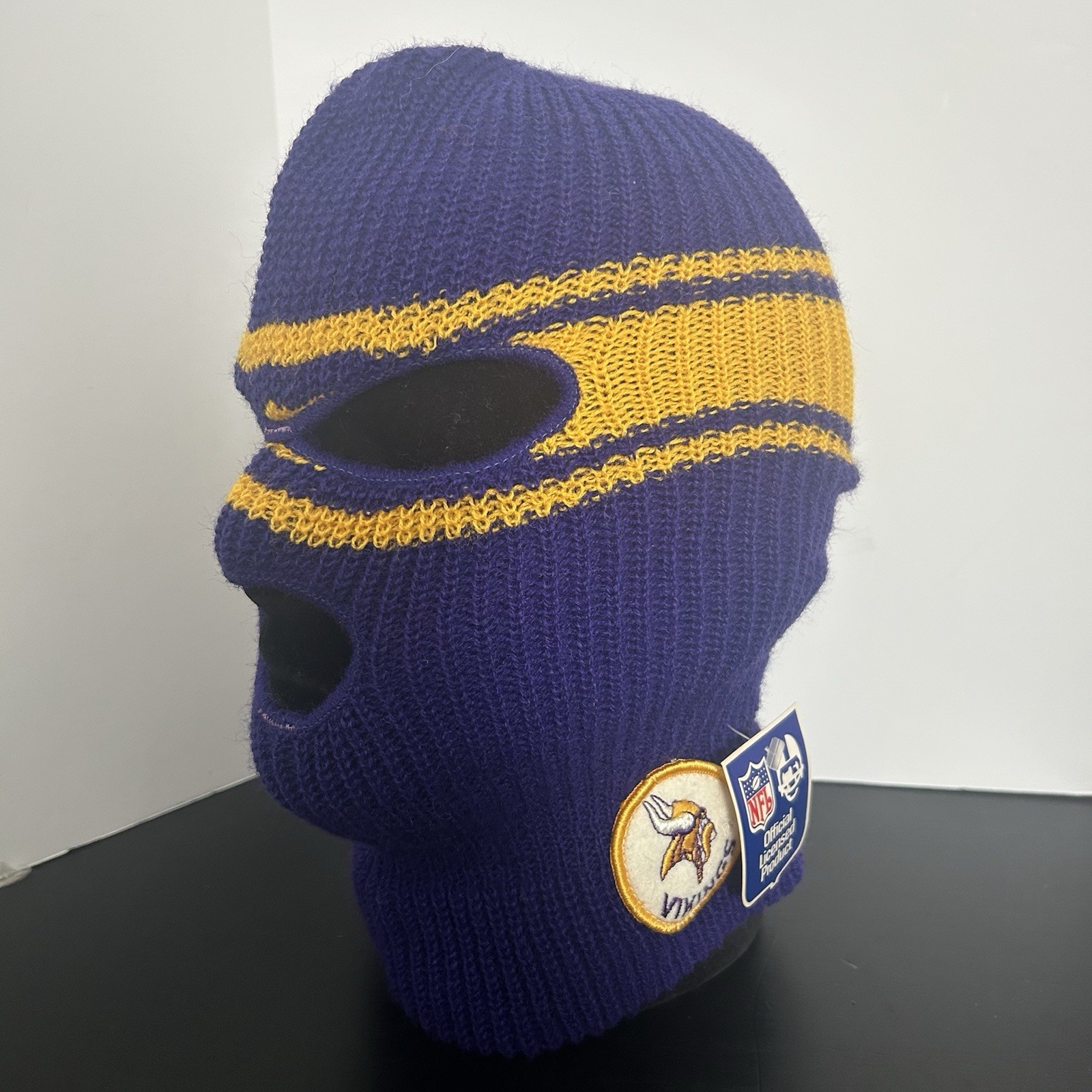 Vintage Minnesota Vikings Ski Mask Winter Cap Hat Adult 70s 80s NFL USA Sheisty