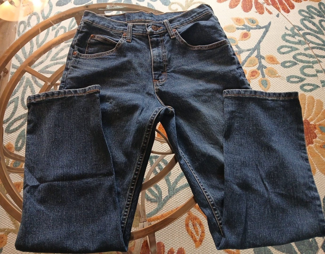 WRANGLER PREMIUM QUALITY WOMENS STRAIGHT LEG STRETCH WAIST JEANS SZ 29X28