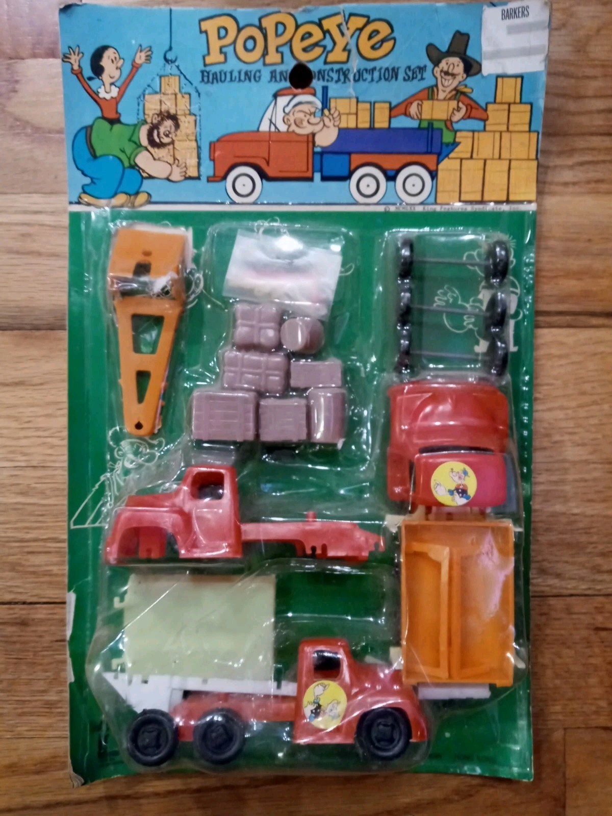 VTG LARAMI POPEYE DIME STORE TOY HAULING AND CONSTRUCTION VEHICLE PLAYSET MOC VTG LARAMI POPEYE DIME STORE TOY HAULING AND CONSTRUCTION VEHICLE PLAYSET MOC