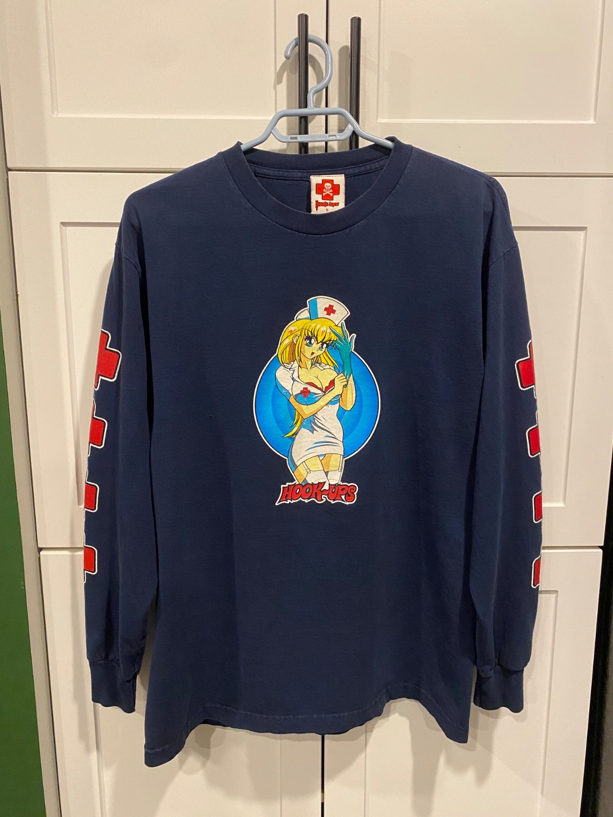 Vintage 2000\'s Hook-Ups Nurse Daisy Longsleeve Size Large