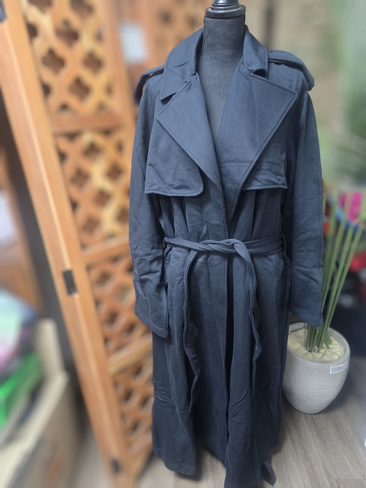 Skims Boyfriend Fleece Oversized Trench Coat