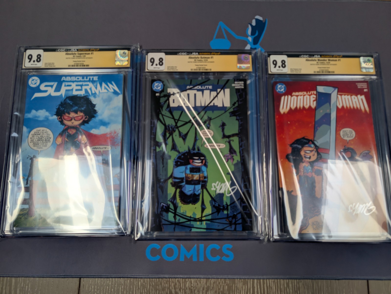 Absolute Batman Wonder Woman & Superman Signed Set CGC | JSA 9.8 Lot Absolute Batman Wonder Woman & Superman Signed Set CGC | JSA 9.8 Lot